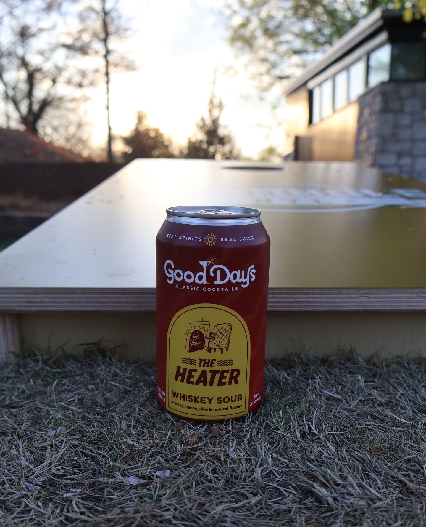 Cornhole is better with a canned cocktail from @drinkgooddays