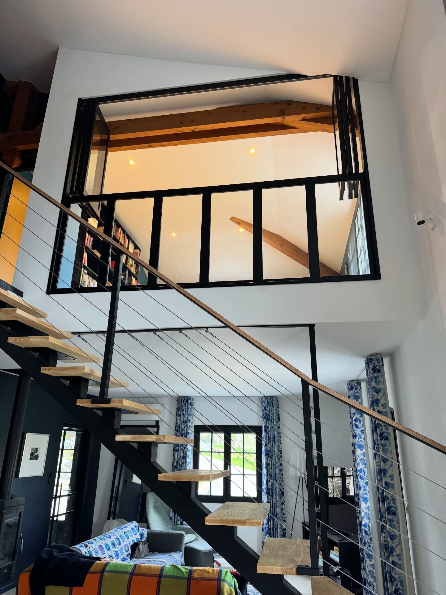 Indoor renovation finished. Roof insulated, new stairs and internal windows to library.