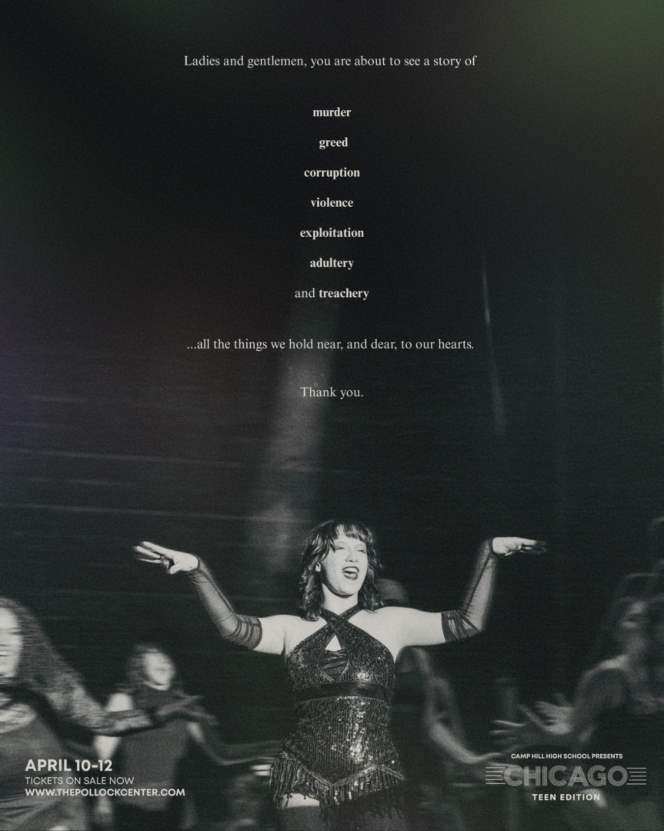 One week experience a story unlike any other.
CHICAGO opens in one week. Tickets on sale now.