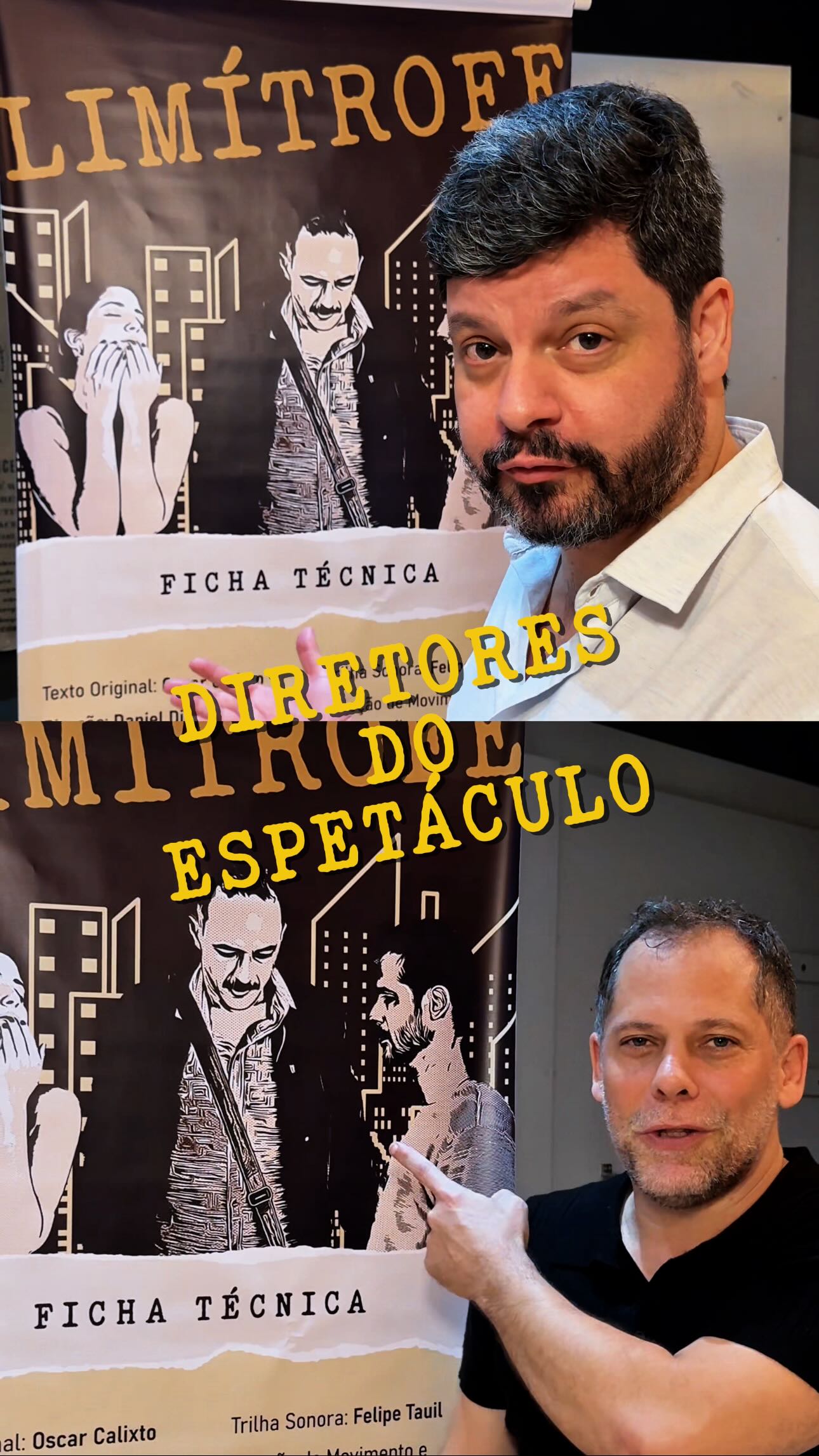 #TBT da nossa estreia 🎭
Os diretores @daniel.diasdasilva e @andersoncunhateton falam sobre Limítrofe, o encontro com o @teatroipanema.rio e como o espaço potencializou a encenação e a experiência do espetáculo.
Um registro desse início… que agora nos traz até aqui.
⏳ Última semana em cartaz.
Se você ainda não assistiu, essa é a sua chance.
🎫 Ingressos no link da bio
🎭 Teatro Ipanema
🗓️ ÚLTIMA SEMANA - até 29 de março
⏰ Quinta a sábado, 20h | Domingo, 19h
📍 Rua Prudente de Morais, 824 - Ipanema
🔴 Classificação indicativa: 16 anos
🎫 Ingressos no link da Bio ou 50% de desconto no Vivo Valoriza
