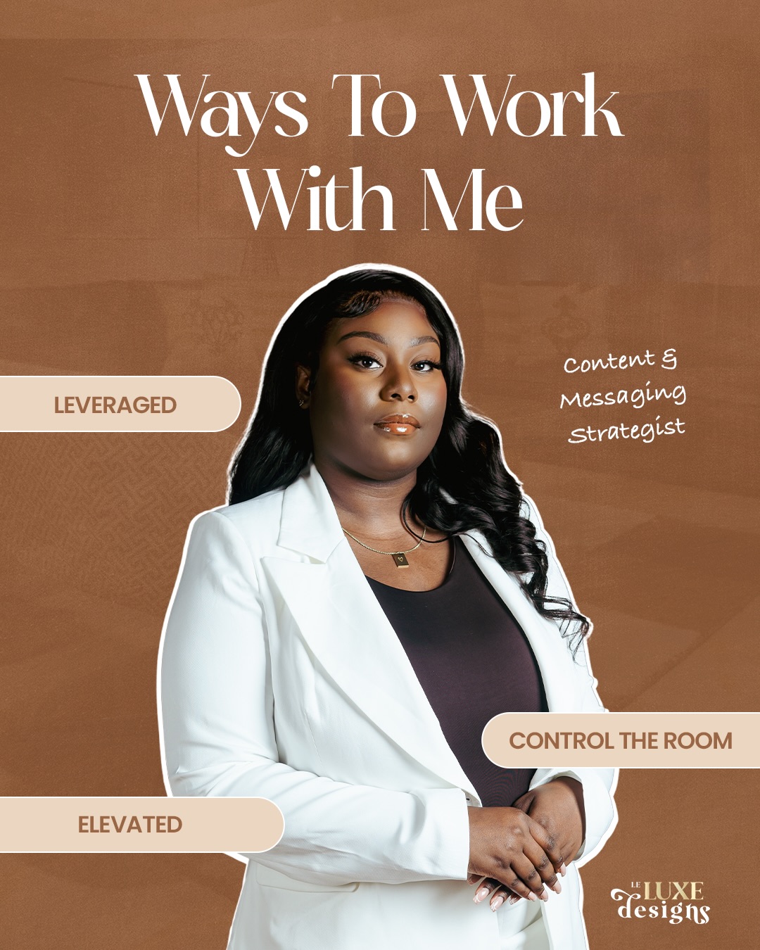 In case you were wondering how you can work with me 👀
✨ Leveraged (Positioning Intensive – 4 weeks)
Your shortcut to attracting decisive, aligned, high-ticket clients who don’t hesitate. We clarify, refine, and reposition how your brand shows up so your messaging actually reflects your level and attracts clients who are ready to invest
✨ Control The Room (Messaging Advisory – 6 months)
For founders ready to operate at a higher level
We refine, strengthen, and elevate how you’re perceived so your messaging, positioning, and content consistently attract and convert high-ticket clients
Elevated (Brand Strategy + Brand & Web Design)
For founders whose expertise is undeniable but their branding doesn’t reflect it. We bring your positioning to life through a visual identity and website that communicates your value with clarity, credibility, and confidence
DM me “SERVICE” and let’s have a chat about which service is best for where you’re at 🙌🏾