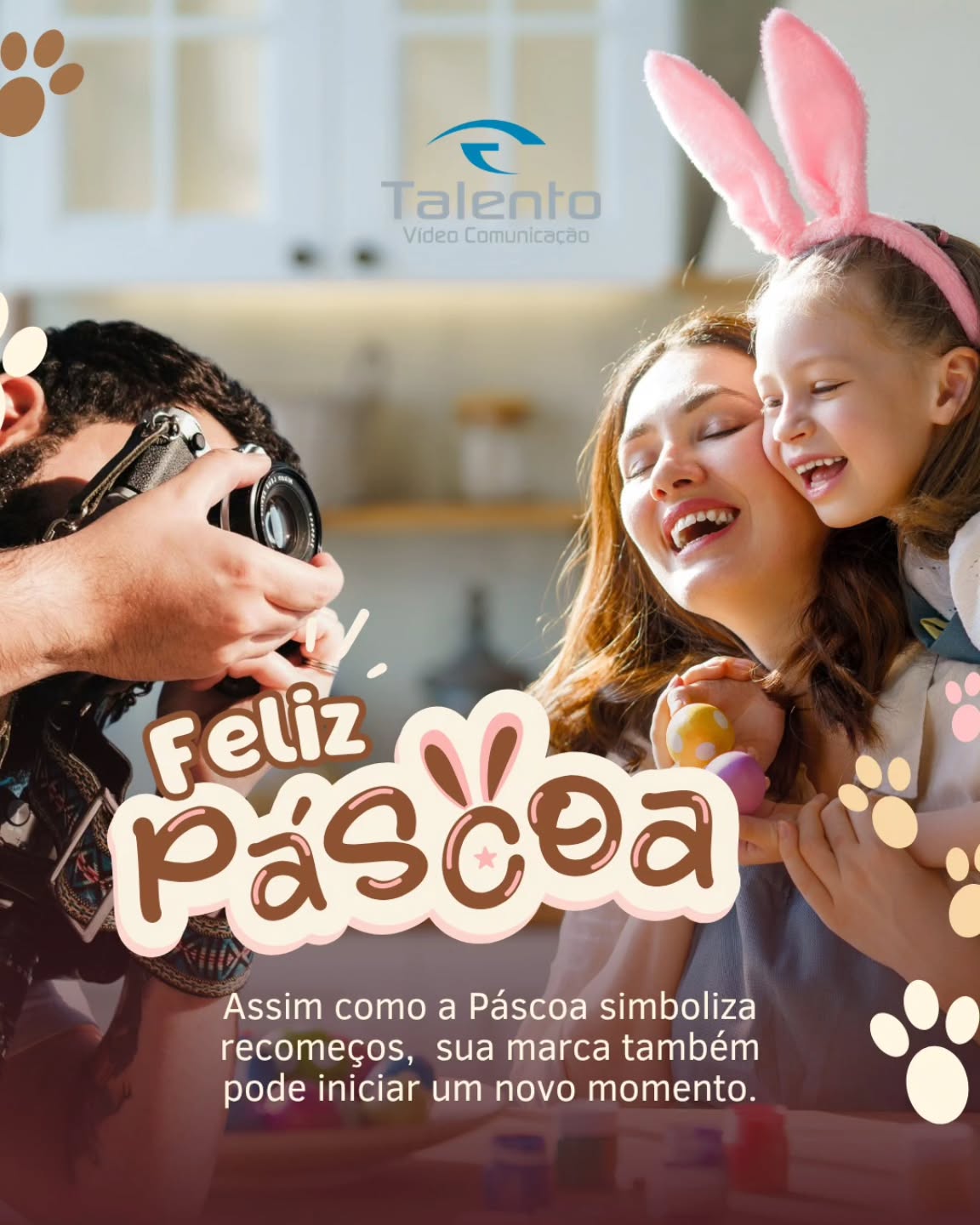 A Páscoa nos lembra sobre recomeços, transformação e novas oportunidades. ✨
E assim como essa data especial, sua marca também pode viver uma nova fase — com mais presença, mais estratégia e mais impacto na comunicação.
Na Talento Vídeo, ajudamos empresas a contarem suas histórias de forma profissional, criativa e com propósito.
🎬 Que essa seja a época ideal para renovar ideias e dar vida a novos projetos.
📲 Quer começar um novo momento na sua comunicação? Fale com a nossa equipe!
#FelizPascoa #TalentoVideo #ComunicaçãoComPropósito #AudiovisualProfissional #NovosComeços