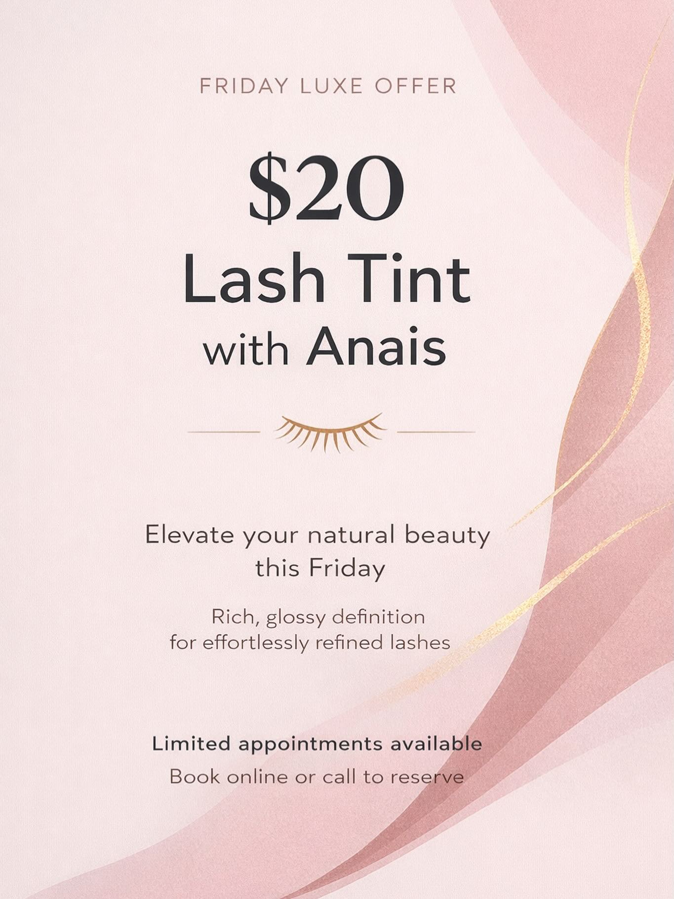FRIDAYโs OFFER every Friday with Anais โจ
Perfect lashes before the weekend
Book an appointment
Call 03 2081875 or
Online www.scape.co.nz
#boldlashes #fridayfeels #scapebeauty