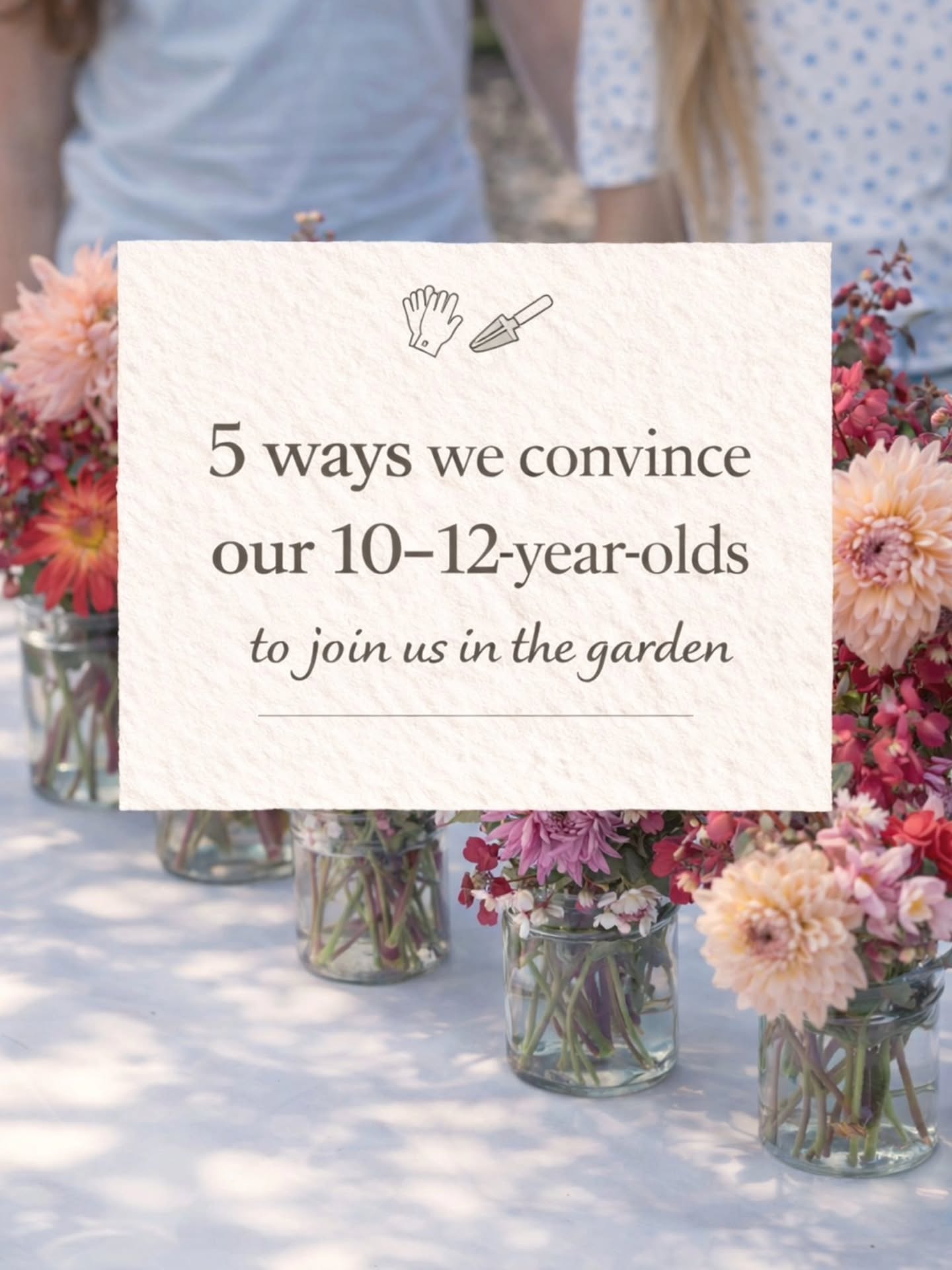 Too old for mud kitchens, too young to stay home alone all day.
It's a tricky age, but so important to us to encourage that connection to the outdoors.
So this is what’s been working for us lately…plus all the snacks of course.
A few simple ways we convince our 10–12-year-olds to join us in the garden.
Would love to hear what’s working for you. 🌱