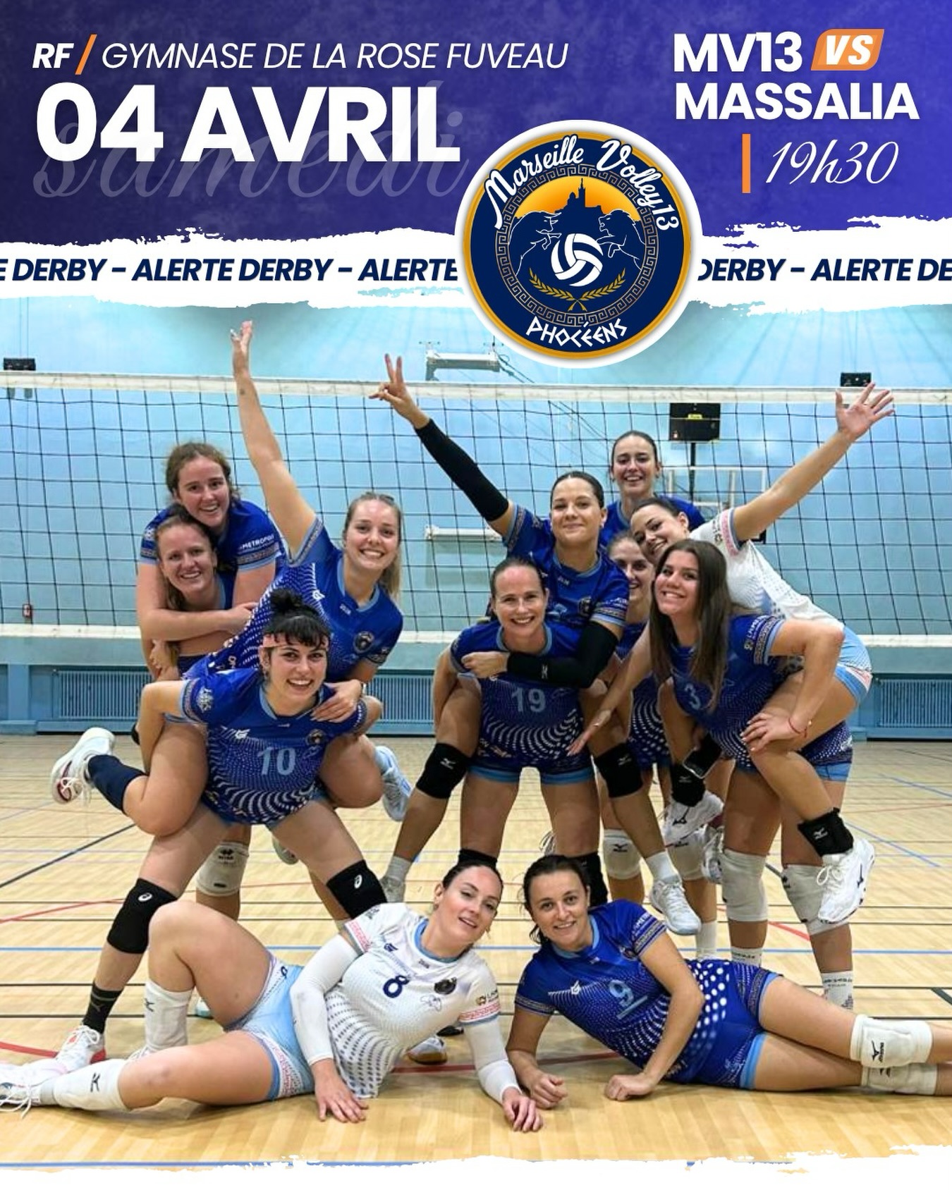 C’est le dernier match de la saison pour notre équipe féminine Régionale 💙
Pour finir en beauté, nos joueuses ont besoin de votre énergie et de vos encouragements en tribunes.
Venez vibrer avec nous pour ce dernier combat de l’année ! 🏐🙌
👉 MV13 vs MASSALIA
🕘 Ce samedi à 19h30
🏟️ Gymnase de la Rose Fuveau
Entrée libre – Venez nombreux !