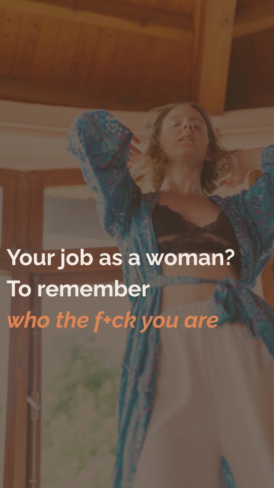Your job as a woman is to remember, who the f+ck you are beyond the pleasing, shame, performance and conditionings.
It's not trying to understand yourself more.
Instead to let your body take over, because this is where you find your pleasure, your power and your turn-on.
This morning i woke up with anxiety again.
Later i was working and i noticed something felt off.
I caught myself.
I noticed my doing came from a place of fear.
So i interrupted the pattern.
I took 20 mins to move my fear - breath, sound & movement.
I took 20 mins to give the full stage to the doubts the shame & the fear.
I danced, i cried & i prayed.
And now: i feel great & turned on.
Not because my fear is gone.
But because i met myself and gave myself permission to be alive with what is.
I remembered the woman i am, beyond the old storys, which sometimes kick in.
This is what it means to be an "Embodied Woman".
Choosing pleasure, turn-on & aliveness again and again , also when life is challenging you.
And the more you practice the more you remember who you are in every moment of your life - in your business, in love and in the bedroom
This is why i created "THE EMBODIED WOMAN ".
Because pleasure, liberation & aliveness is nothing what you achieve.
It is something you choose every day.
If you are ready to commit, this is your space
30 Days of devotion to the path of feminine liberation.
30 Days prioritizing your aliveness, your pleasure and your truth.
🌹 4 Online Live Sessions per week (20-30 mins), incl recording
🌹 a powerful toolkit of embodiment & t.antric practices
🌹 daily Telegram impulses & activations
🌹 lifelong access to the recording
We start on the 6th of April.
Sign up link is in bio