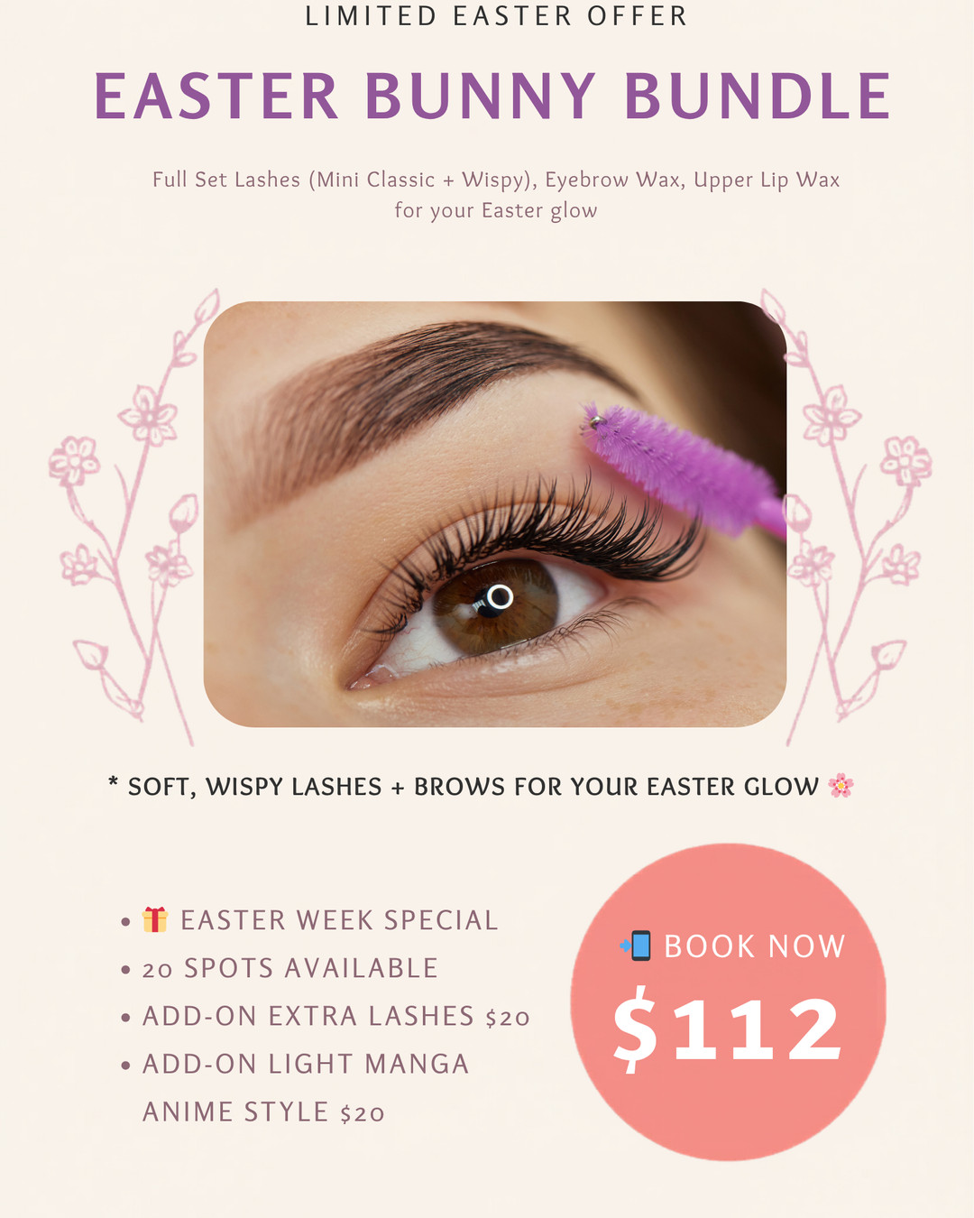 🐰✨ EASTER GLOW UP STARTS HERE ✨🐰
Still don’t have your lashes done for Easter? 👀
Get EVERYTHING you need in one appointment:
💖 Full Set Lashes (Mini Classic + Wispy)
💖 Eyebrow Wax
💖 Upper Lip Wax
Soft, wispy lashes + clean brows for the perfect Easter look 🌸
🎁 Limited-time Easter Bunny Bundle
⚡ Spots are filling FAST
📲 Book Now https://www.vagaro.com/omnilashes/deals/EASTERBUNNYBUNDLE-23034202?isdeal=yes