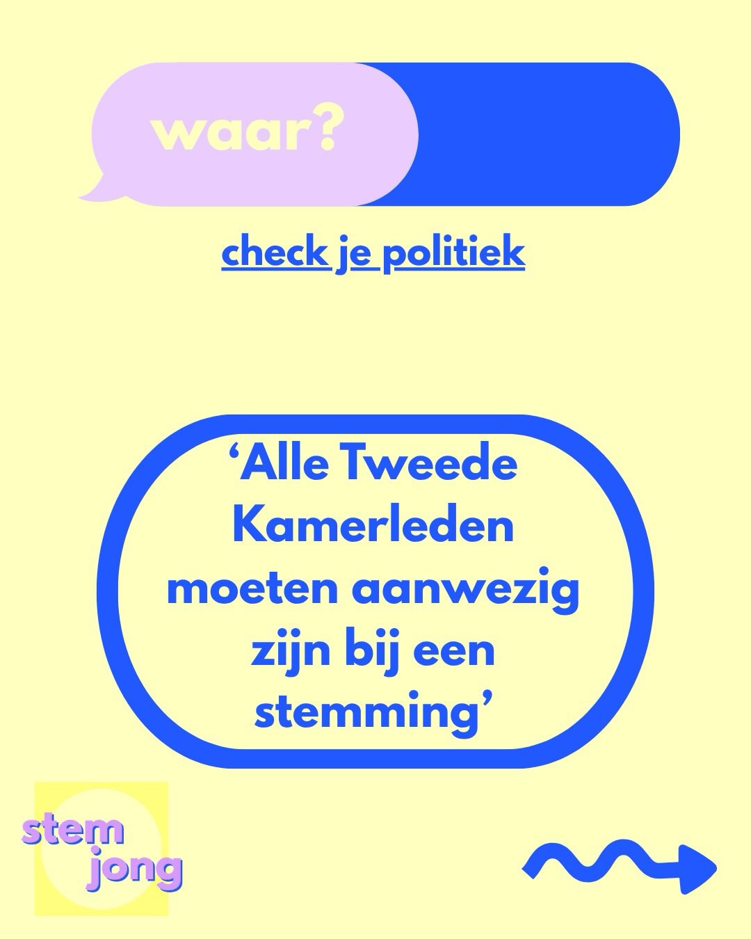 Waar of niet? Check je politiek. π
Van de gemeenteraad tot Europa en alles ertussenin, politiek gebeurt overal.
In check je politiek delen we elke week een stelling waarmee we je scherp houden op alles politiek. βοΈ
π Blijf ons volgen en check elke week je politiek met ons.
πͺπΊ Co-funded by the European Union
#stemjong #voteyoung #politiekvooriedereen #jouwstemtelt #allesispolitiek