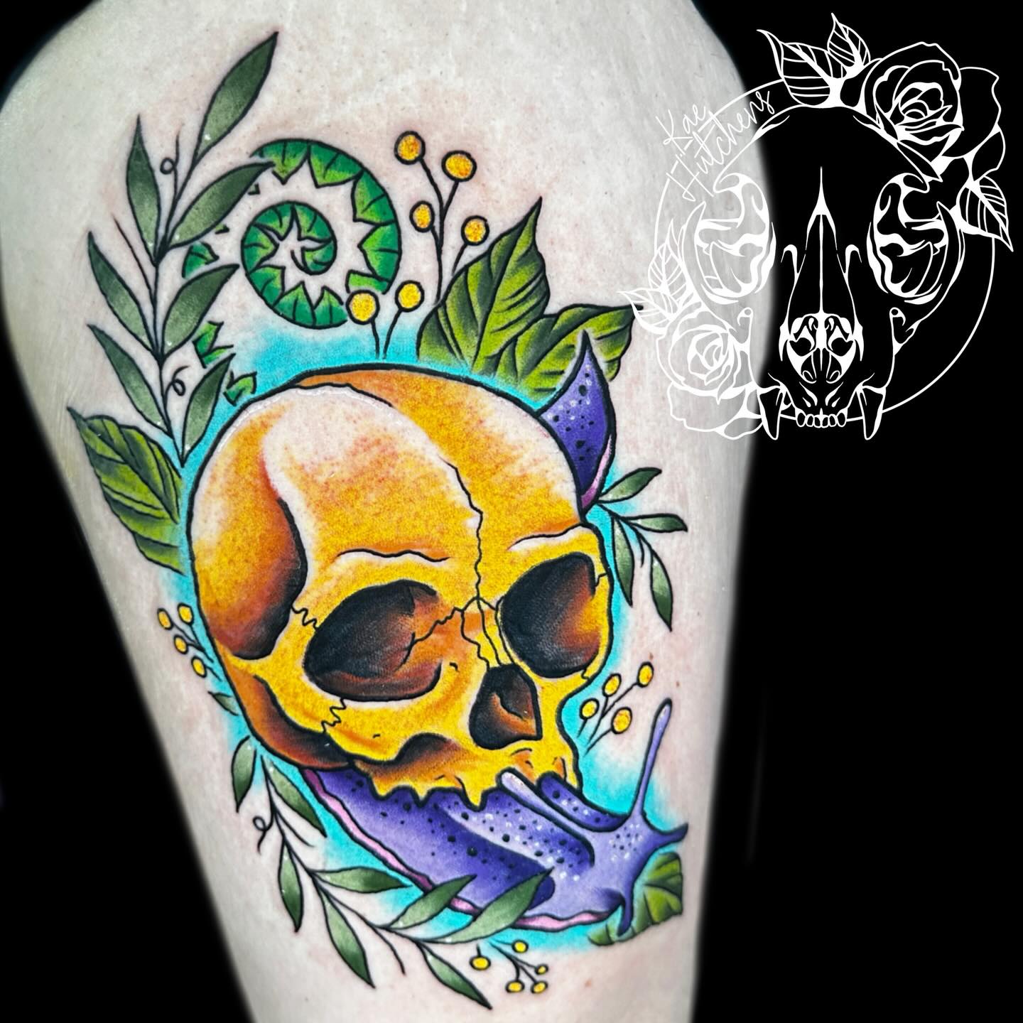 One of my original designs! I love how this came out 😍 I have many more original pieces up for grabs, reach out or come in and check out my booth door to choose your next favorite piece ✨💜 #seidrandsigiltattoo #btown #bloomington #bloomingtonindiana #indianatattooartist