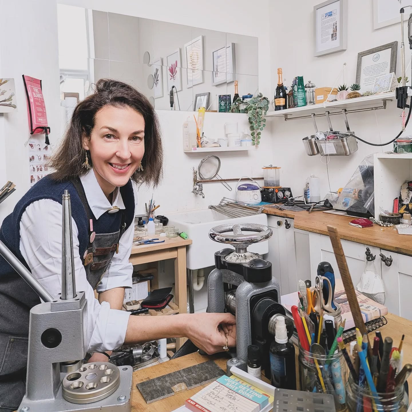 Hello!
It's nearly the end of March and I've just sneaked in, in time for Meet The Maker...just...well, actually this is pretty good for me as I've a whole 5 days left, positively early 🤣
This is me, Joanna, in my studio in Saltburn by the Sea, where I create my bespoke designs and pieces of jewellery, all entirely by hand using traditional metal smithing techniques.
I started my journey being self taught and learning from reading, watching and making lots and lots of mistakes. I then decided it was time to have some structured lessons and went onto gain a Diploma in Fine Jewellery. I've since completed various advanced courses in stone setting and have my eye on an exclusive intensive course in Rome... perhaps one for next year when my kids are a bit older.
I absolutely love what I do and I'm very honoured to be able to continue to do it. I love the fact that I am always learning and even after nearly 10 years melting, forming, soldering and setting there are still times when I'm genuinely perplexed as to why my solder hasn't flowed or why a piece of metal hasn't behaved as it should.
When I'm not being a Jeweller/business owner I volunteer for a local charity called Rubies. Rubies was created as an empowering organisation for young girls in Teesside, which has one of the worst outcomes for women in the country! The work Rubies do is so incredibly needed, empowering young girls to know their worth and help them to fulfil their potential and I'm proud to be part of the team.
#meetthemaker #handmadebusiness #jeweller