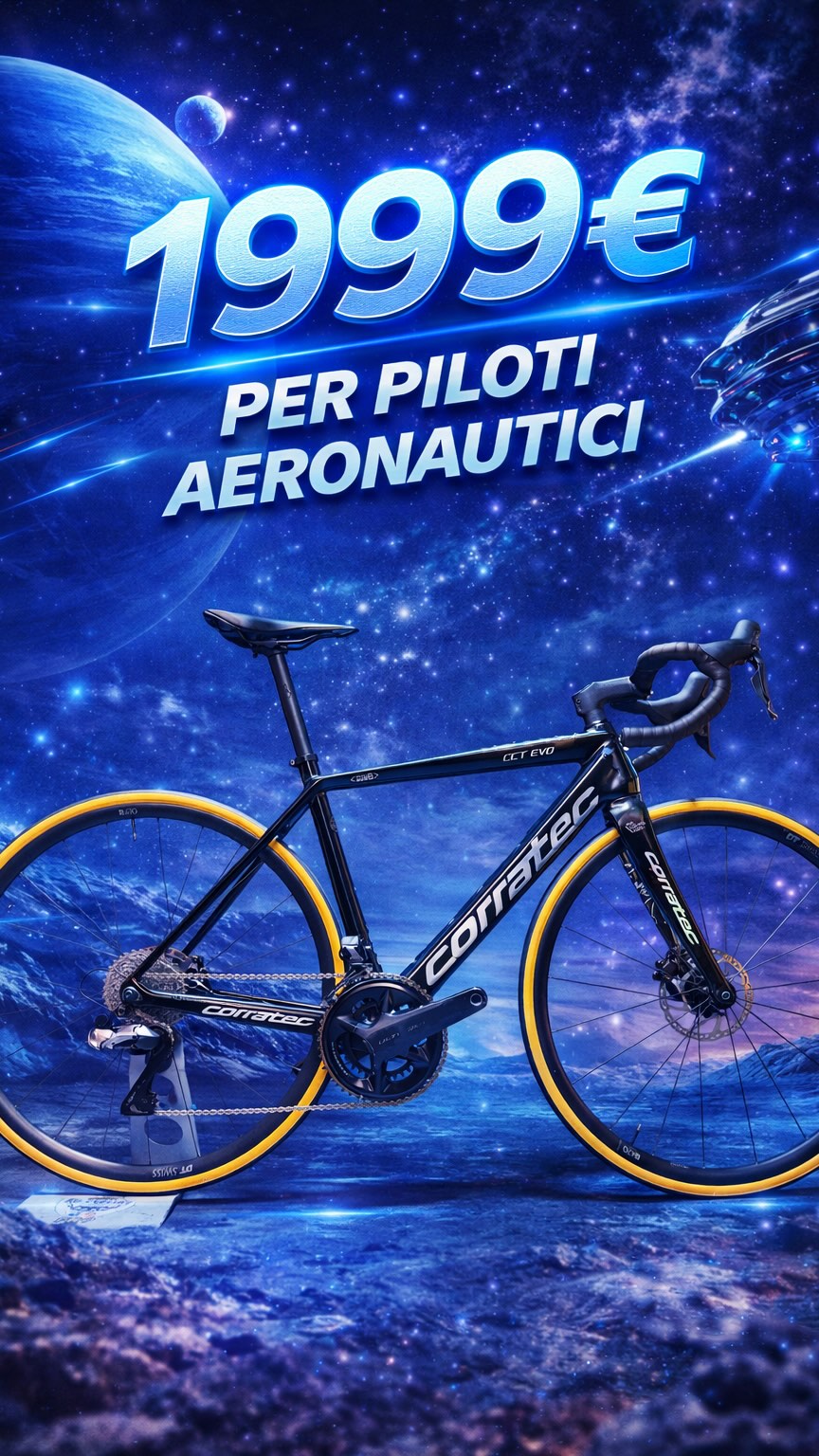 🚀 CORRATEC CCT EVO SLR – IL JET PER I NUOVI PILOTI
Vuoi iniziare a volare senza svuotarti il conto?
Questa è la bici giusta: Corratec CCT Evo SLR in taglia 48 (orizzontale 52), perfetta per chi vuole entrare nel mondo serio del ciclismo… con stile. 😎
⚙️ Shimano Ultegra Di2 12 velocità elettronico
🔌 Cavo completamente integrato
🛞 Ruote in alluminio – affidabili e scorrevoli
📏 Taglia 48 (orizzontale 52)
💥 Qualità/prezzo devastante
Una bici moderna, precisa e già performante, ideale per chi vuole iniziare bene e crescere senza dover cambiare subito mezzo.
Tradotto: spendi il giusto, ma hai già sotto il sedere un vero JET. ✈️
💳 Finanziabile a tasso zero • 🔄 Permutabile • 🚚 Spedizione gratuita in tutta Europa
🔧 Revisione autocertificata • ✅ Pronta a partire
📍 Re-cyclist Bike Shop – Longone al Segrino (CO)
🌐 www.recyclistbikeshop.com
📞 031 547 8454 (WhatsApp)
#corratec #ultegradi2 #biciDaCorsa #cyclingitalia #recyclistbikeshop