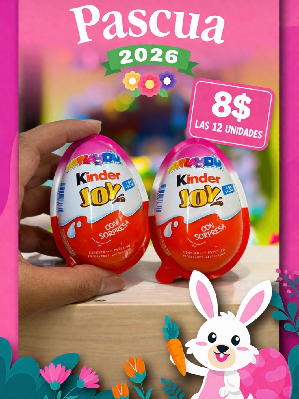 🐰✨ ¡La Pascua más dulce está en Lo Zucchero! ✨🐰
Llegaron los huevitos de Pascua que tanto esperabas 🥚🍫
Colores, sabores y sorpresas que enamoran 💛
🔥 Ofertas INMEJORABLES que no vas a dejar pasar
Perfectos para regalar, compartir o darte un gustito 😍
🎁 Ven con tu familia, tus amigos o tu persona favorita
y vive la magia de la Pascua con nosotros
📍 Te esperamos en Confitería Lo Zucchero en Quicentro Sur y Mercado Mayorista de Quito.
💥 ¡Porque la dulzura se comparte!
#pascua2026 #huevitosdepascua #chocolates #promociones #ofertas