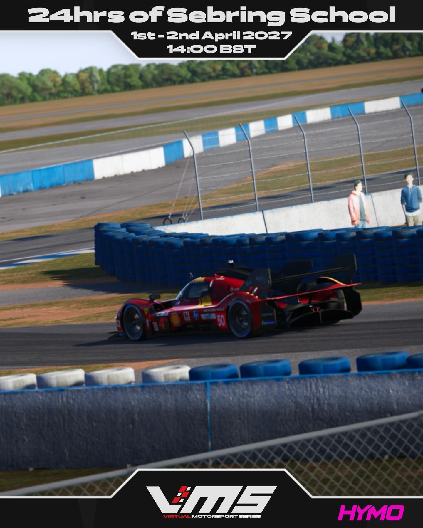 Finally! VMS is excited to announce our first endurance race, and at one of the most famous tracks in the world - Sebring school!
We will get to see the greatest drivers and teams on LMU tested for 24 hours to see who’s team is the best.
If you would like to participate, please join our discord for pre qualifying information - link in bio.