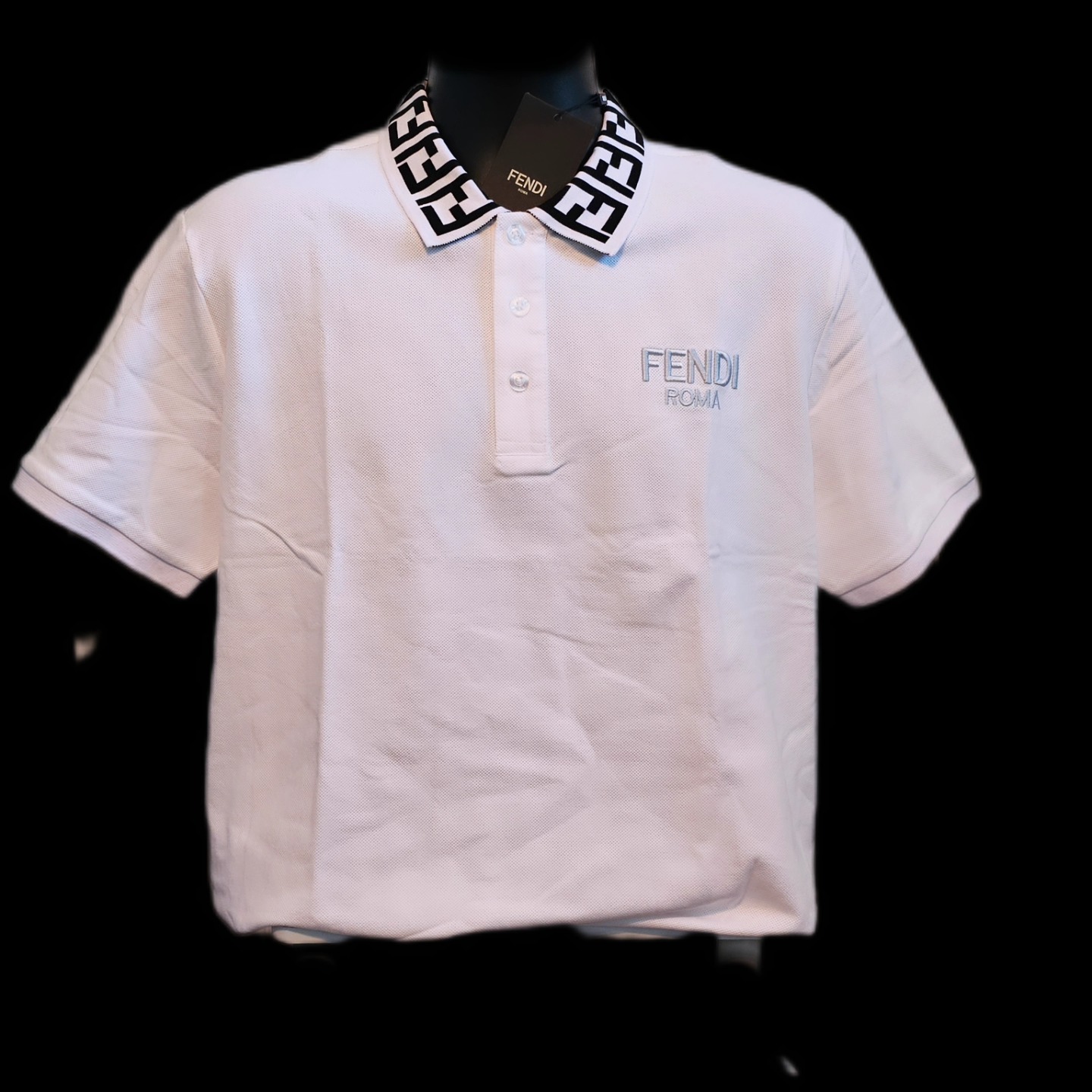 Men's FF Collar Polo
Size: XXL
Color: White with Black FF Collar
Condition: New
Retail: $695.00
Wright Way Wear: ๐DM For Price๐