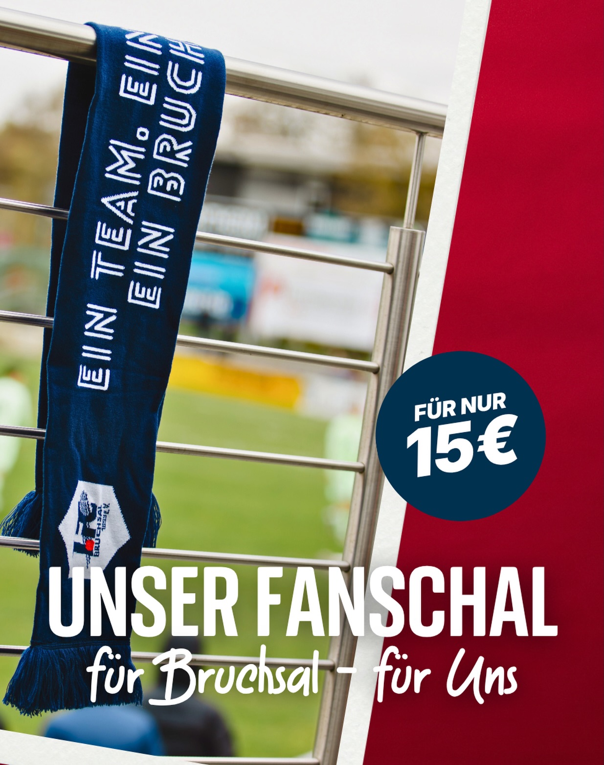 Unser Lager ist wieder voll 💪 für nur 15€ gibt es morgen ab 13:30 Uhr im Stadion unsere Fanschals am Shopstand 🛒