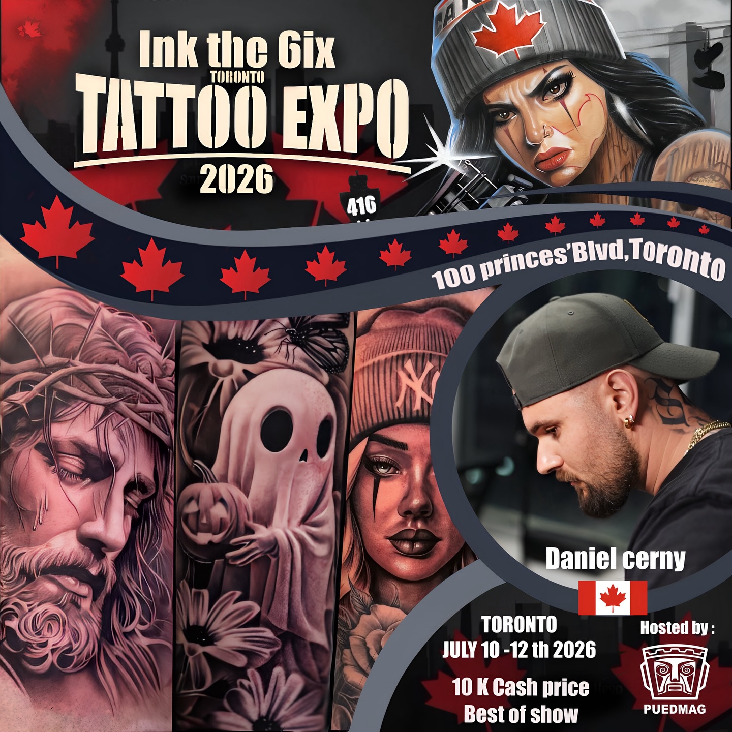 We are excited to welcome @cernifiedtattoos from @bellamafiatattoos to the second edition of the @inkthe6ixtorontotattooexpo, happening from July 10-12, 2026, at the Enercare Event Centre! If you’re interested in getting some ink during the expo, please feel free to reach out to him directly via DM. We look forward to seeing everyone there for an amazing weekend of art and creativity!
We the North
We are Toronto