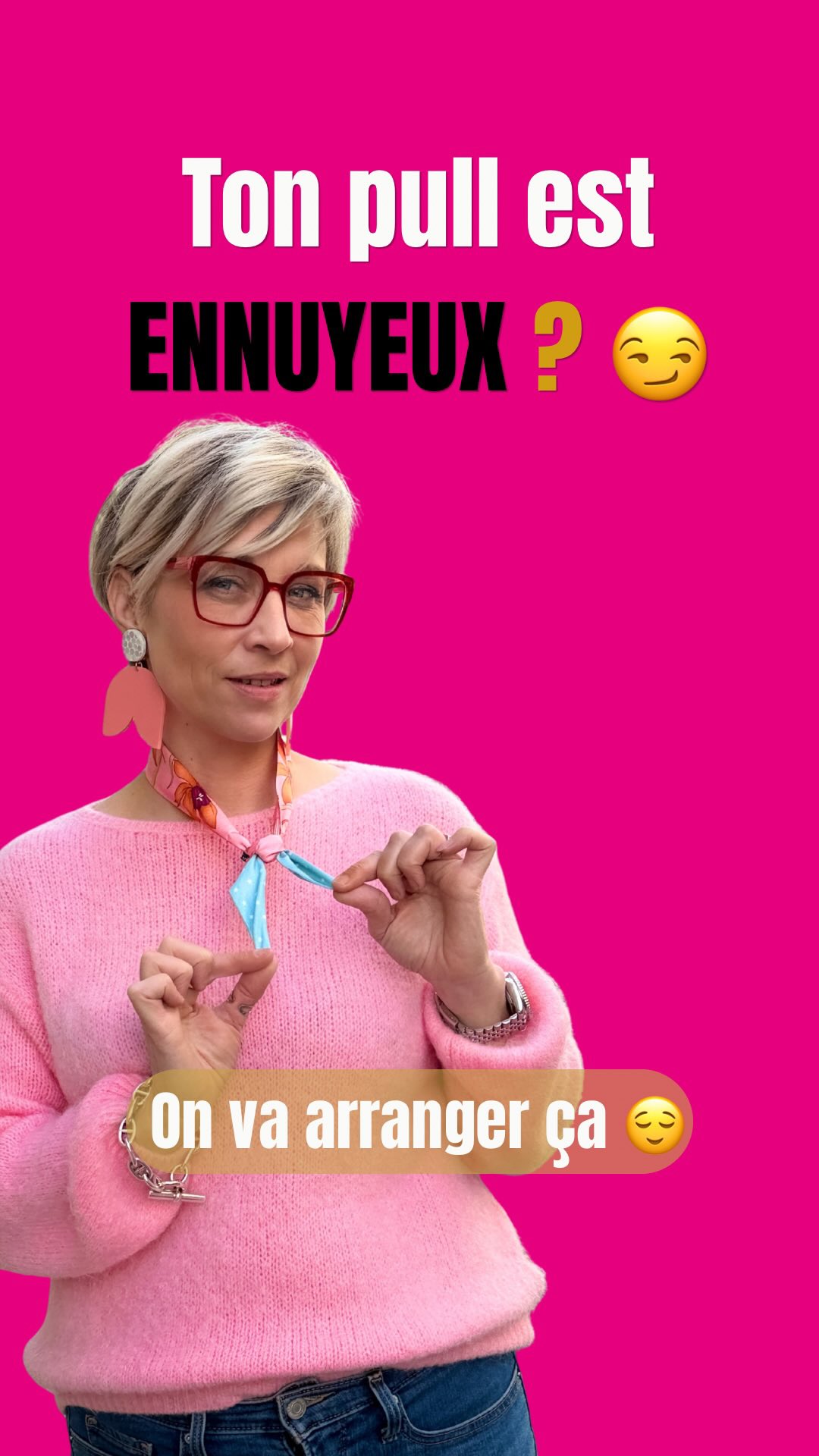Parfois, il ne manque pas une nouvelle tenue… il manque juste le bon détail ✨
Un foulchie noué autour du cou, et un pull tout simple prend tout de suite plus de personnalité.
C’est ce que j’aime dans la mode :
on ne complique pas, on ne surcharge pas…
on ajoute juste ce qu’il faut pour réveiller le look 💕
Et entre nous, mes petites pépites, c’est typiquement le genre d’astuce facile qui fait son petit effet sans demander un bac+12 en stylisme 😌
Vous porteriez ce nœud : oui ou non ?
#conseilmode
#astucemode
#styleapres40
#modecolorée