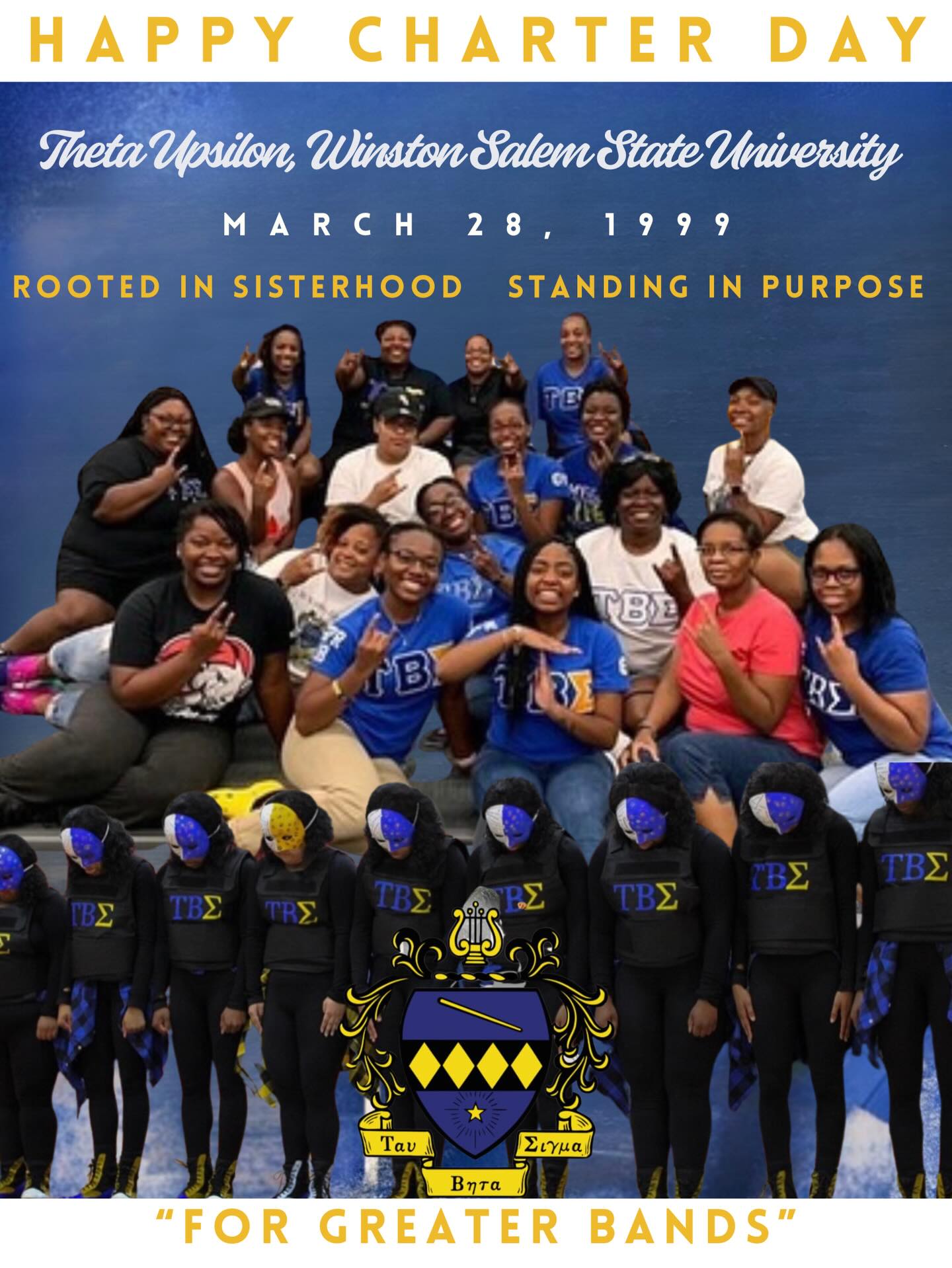 🚨✨ HAPPY CHARTER DAY ✨🚨
Happy Charter Day to THE Theta Upsilon Tau Beta Sigma National Honorary Band Sorority Inc 🤍💙🎶
📍 Chartered: March 28, 1999
🎉 Celebrating 27 years of service, sisterhood, and dedication to band
Since 1999, this chapter has been setting the standard uplifting collegiate bands while building a legacy rooted in leadership, music, and purpose 💫
From early call times to late night rehearsals, making sure the band has everything they need… real ones know the show doesn’t go on without TBΣ 💯🎺
We don’t just support the band… we ARE the backbone 🔥
Shoutout to the phenomenal sisters of —your passion, commitment, and excellence never go unnoticed 🤍
Here’s to honoring the past, celebrating the present, and continuing a legacy of greatness 🎉
#TauBetaSigma #ThetaUpsilonTBS #CharterDay #SisterhoodInMusic #BandService