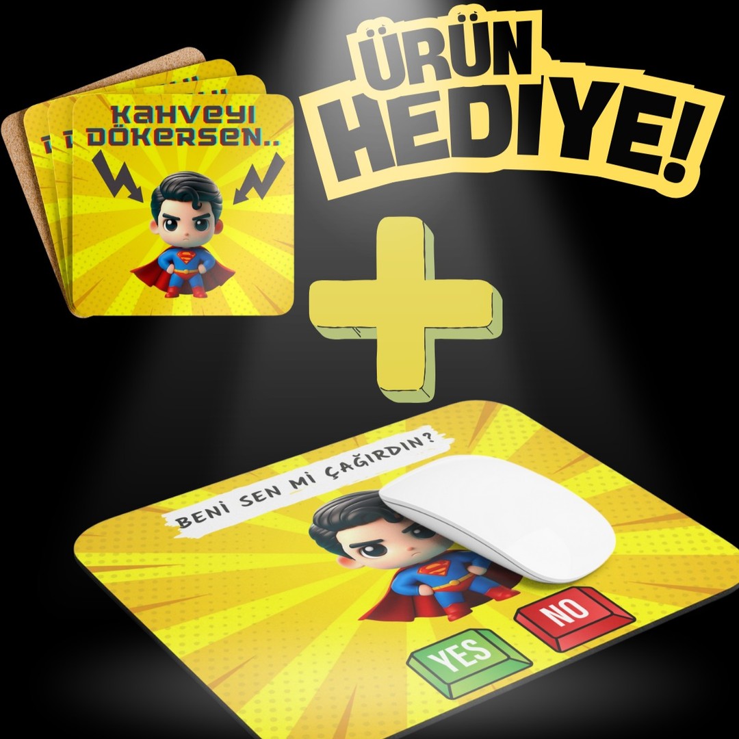 Herkese hitap eden yeni ve özgün tasarımımız ile tanışın! Büyük bir serinin parçası olan SÜPERMAN mousepad ve HEDİYE bardak altlığı satışta. Hemen bilgi alabilirsiniz. #gizhanim kendine tasarım.