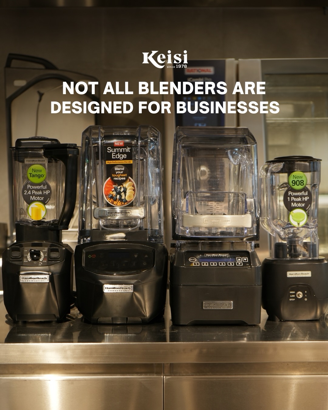 Not all blenders are built for business.
In a professional kitchen, equipment needs to handle volume, consistency, and daily use without compromise.
The Hamilton Beach HBH755 is designed for exactly that — delivering fast, consistent results while maintaining durability in high-demand environments.
Because in business, performance isn’t optional.
#Keisi #HamiltonBeach #CommercialBlender #KitchenEquipment #ProfessionalKitchen