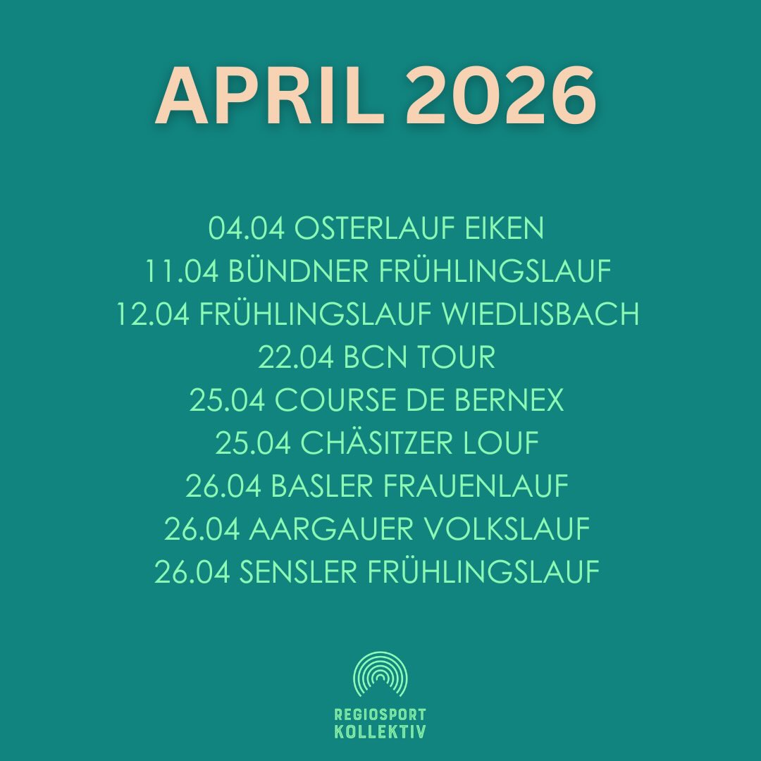 Die ersten Medaillensätze sind im Schweizer Laufsport bereits im März vergeben worden.🙌🏻
Wir freuen uns umso mehr auf das frühlingshafte Wetter und die tolle Atmosphäre vor Ort. ☀️
Im April steht einiges auf dem Programm.
@osterlauf
@buendnerfruehlingslauf
@bcn_tour_officiel
@chaesitzerlouf
@tvwiedlisbach
@volkslauf.ch
@lat_sense
#sponsoring #schweiz #running