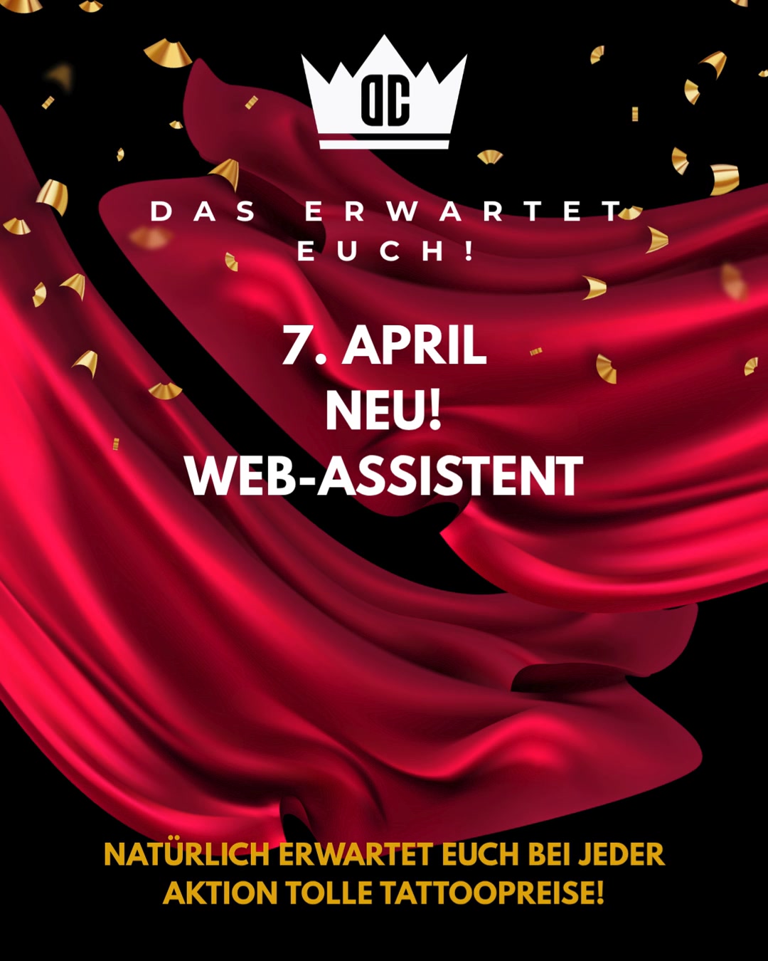 🤖 Neu bei DC Tattoo: Unser digitaler Assistent ist live!
Ab 7.4 könnt ihr über unsere Website noch einfacher und schneller euren Tattoo-Termin planen. 🖤
👉 Termine anfragen
👉 Ideen & Motive einreichen
👉 Euer Traumtattoo strukturiert planen
Unser neuer Web-Assistent macht den Weg zum Tattoo schnell, unkompliziert und jederzeit möglich.
✨ Zum Start gibt es eine besondere Jubiläumsaktion:
Alle, die am Web-Assistent-Tag erstmals über den Assistenten anfragen, erhalten -50 % Jubiläumsrabatt auf ihren Termin.
📅 Aktion gilt nur am Web-Assistent-Tag
📅 Der Tattoo-Termin kann natürlich auch später stattfinden
⚠️ Aktion nicht mit anderen Aktionen kombinierbar
🌐 www.dctattoo.eu
#DCTattoo #WebAssistent #Digital #10Jahre #Tattoo #Zeltweg #Innovation
