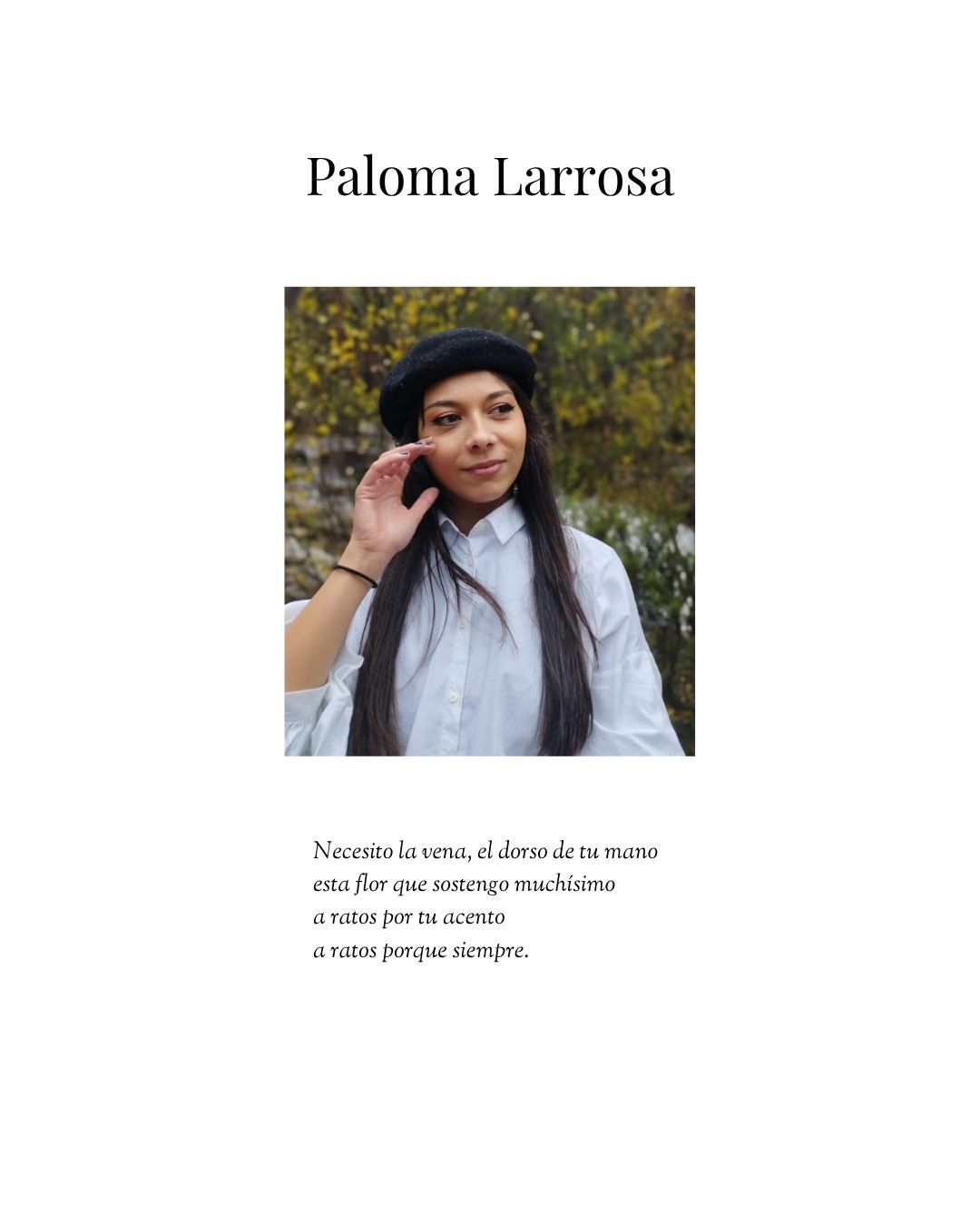 Hay textos que no se leen: se atraviesan.
Como quien entra en un jardín nocturno y descubre, en silencio, que también en la sombra florece lo imposible.
“Los milagros florecen en las sombras” de Paloma Larrosa es uno de esos poemas que respiran en lo hondo, donde la luz no llega del todo pero insiste.
Un recordatorio delicado de que lo frágil no es ausencia, sino germen.
Quizá esta sea una invitación a mirar de nuevo:
a las grietas,
a lo que duele sin ruido,
a todo aquello que, sin hacer promesas, florece.
Link in Bio #Poesía #Literatura #PalabraQueDormía #PalomaLarrosa