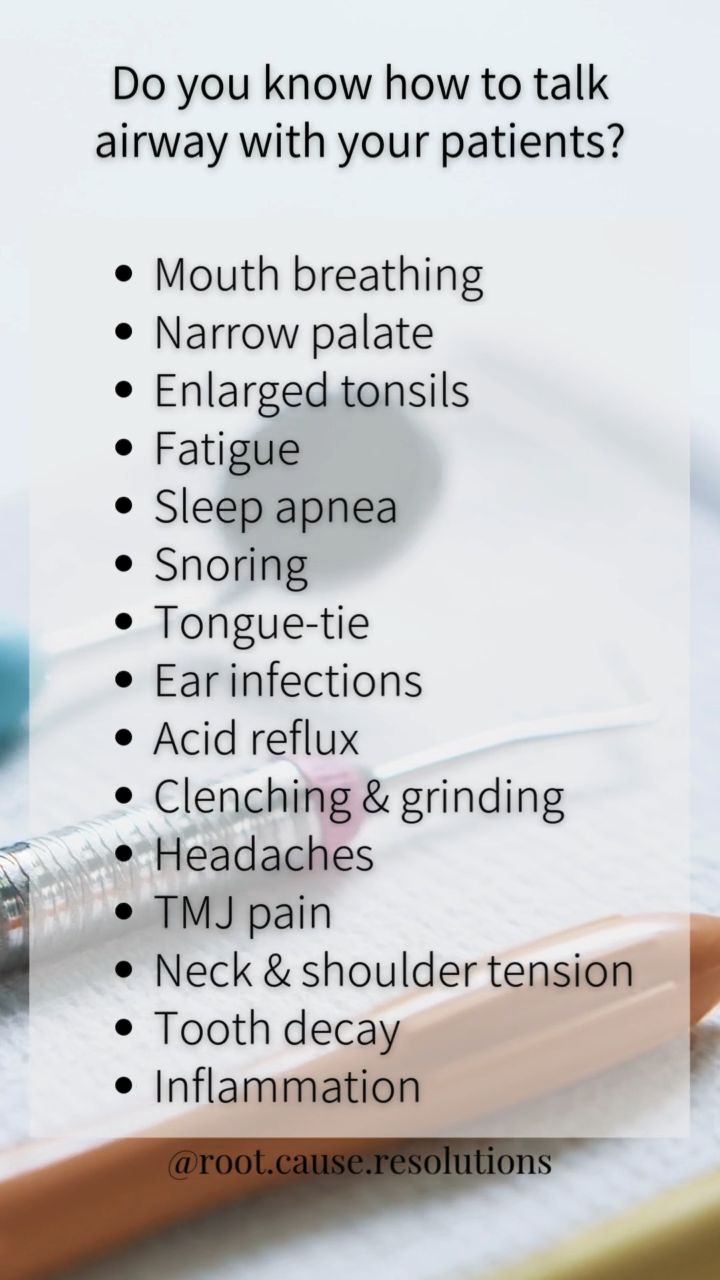 Airway dysfunction shows up as fatigue, inflammation, snoring, reflux, mouth breathing, and so much more.
If you can’t connect symptoms to the cause, your patients are left silently struggling.
Join my Airway Integration Masterclass™️ and learn how to make airway make sense.
🔗 Link in bio