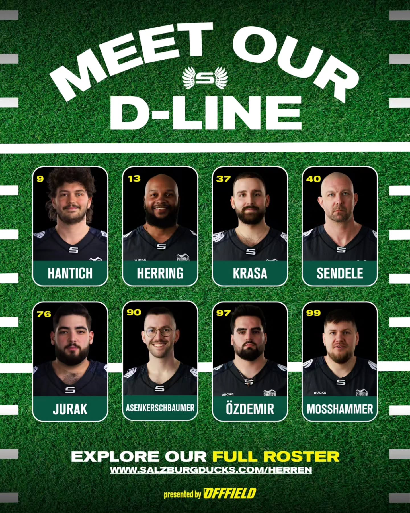 🦆 DUCKS FAMILY, ES IST GAMEWEEK!
Das lange Warten hat ein Ende! Diesen Samstag ist es endlich so weit: Wir starten mit dem ersten Heimspiel in die neue AFL-Saison! 🏟️🔥
Unsere D-Line ist bereit, ordentlich Druck zu machen und die Line of Scrimmage zu dominieren. 😤 Wer von euch ist im Stadion dabei, wenn wir das Feld betreten?
🗓️ GAME DAY INFO:
Wann: Samstag, 28.03.2026
Kickoff: 15:00 Uhr
Wo: Ducks Pond
👉 Über den Link in der Bio findet ihr den kompletten Roster!