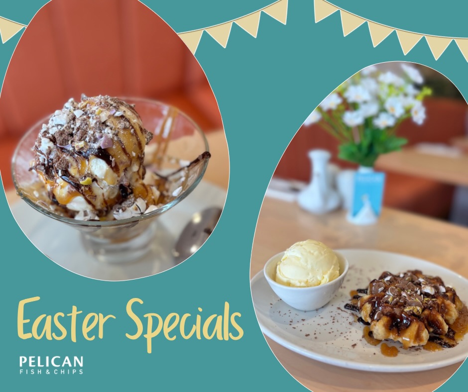 This Easter just got sweeter 🌸😋 Indulge in our limited-time dessert specials 💕 Easter Eton Mess and Mini-Egg Waffles 💕
#thepelicanfishandchips #easterholidays #supportlocal