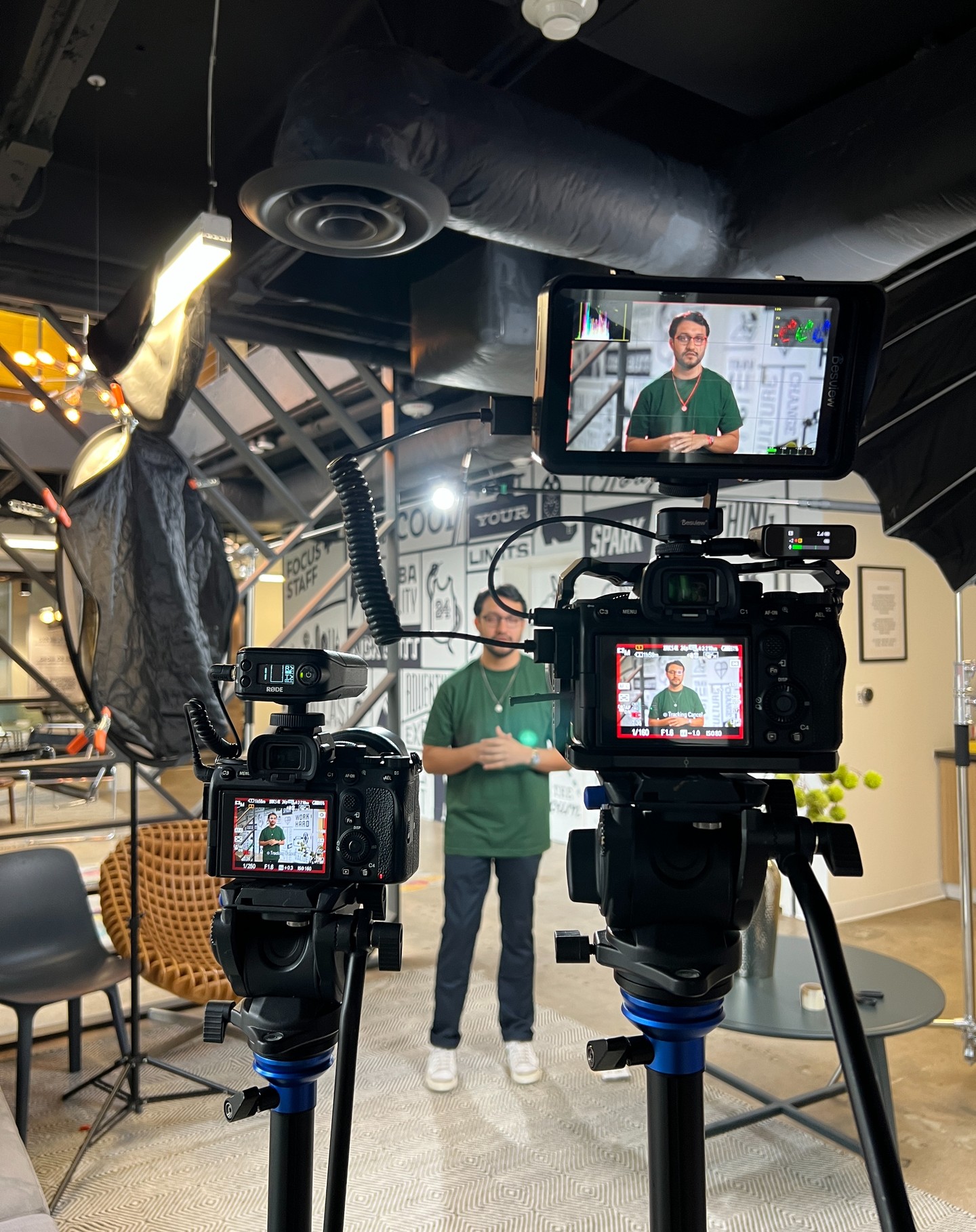 Same room, three different perspectives. Sometimes a subtle change can make for a more interesting viewpoint in the final product. #perspective
#filmproduction #corporatevideo #commercial #BTS #onset #POV #director #directing