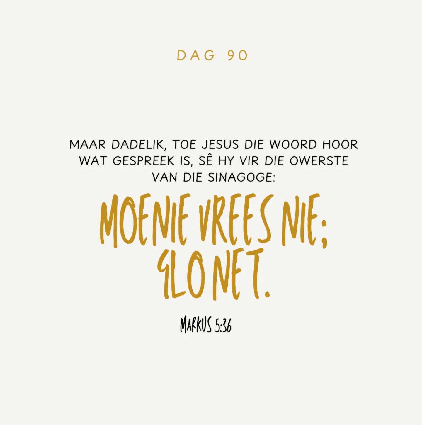 Komende van die Koning Homself, kan ons dit heelhartig glo!
Mooiloop vandag.