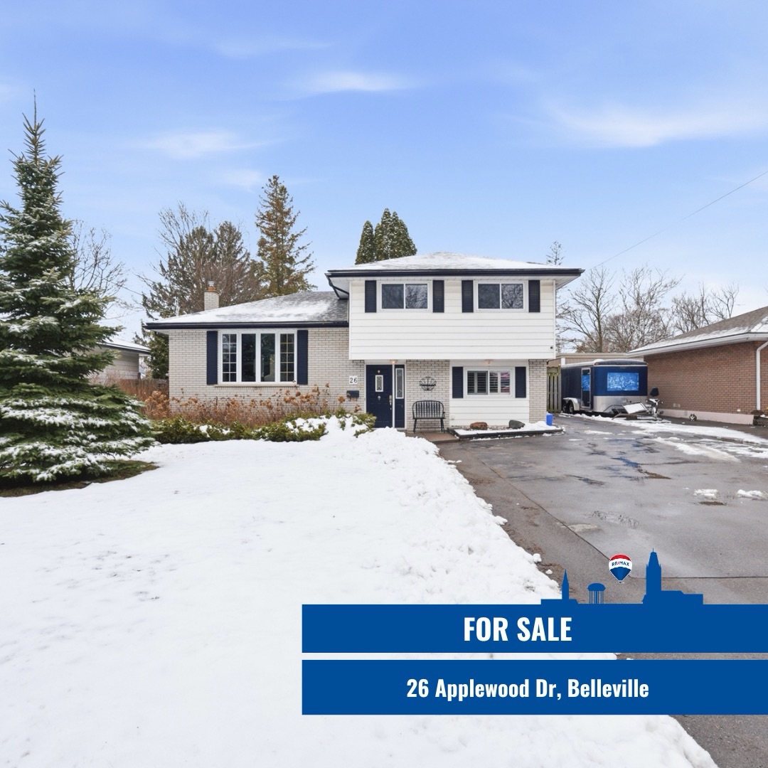 Tucked away on a quiet cul-de-sac, 26 Applewood Drive offers the kind of lifestyle that feels like a retreat-without ever leaving town.
26 Applewood Drive, Belleville, Ontario K8P 4E2
MLS®#: X12918628
3 Beds, 2 Baths, 1,742.77 total sqft
This beautifully updated home sits on an impressively deep 140 ft lot, offering exceptional privacy and space. The fully fenced backyard is a true retreat, featuring an inground pool (16 x32 ), expansive yard, patio, and a newer deck-perfect for entertaining or relaxing all summer long.Inside, you’ll find a bright and inviting layout with 3 bedrooms and 2 full bathrooms. The open-concept farmhouse-style kitchen is the heart of the home, with island + patio doors leading from the dining room directly to the deck and backyard. The spacious living area is filled with natural light. Upstairs offers three generously sized bedrooms and an updated full bathroom.From the front entrance, step into a large foyer that leads to a ground-level family room with a cozy fireplace. This level also features a versatile nook-ideal for a home office or play space-with patio doors providing easy access to the backyard. A convenient 3-piece bathroom and laundry room complete this level.The basement adds even more flexible space along with plenty of storage. A rare combination of privacy, space, and thoughtful updates. This is where convenience meets calm-where you can truly have that in-town living with a peaceful, country-like feel.
26 Applewood Cres, Belleville
LA: @sarahdeanremax