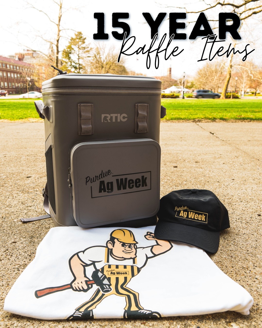 Be on the lookout for how to win these raffle items in honor of 15 years of Ag Week!
-
#purdue #agweek #educate #engage #inspire