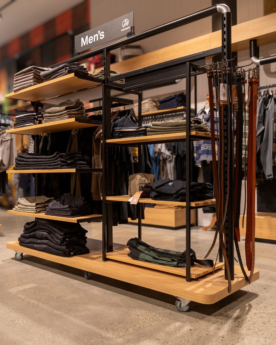 Fixtures that work hard - and look right doing it.
Our team partnered with Swanndri to produce robust, purpose‑built retail fixtures that support their in‑store experience and stand the test of time.
Designed and manufactured locally, with durability and brand integrity at the core.
#GDMRetail #RetailFitout #Swanndri #MadeInNZ #VisualMerchandising