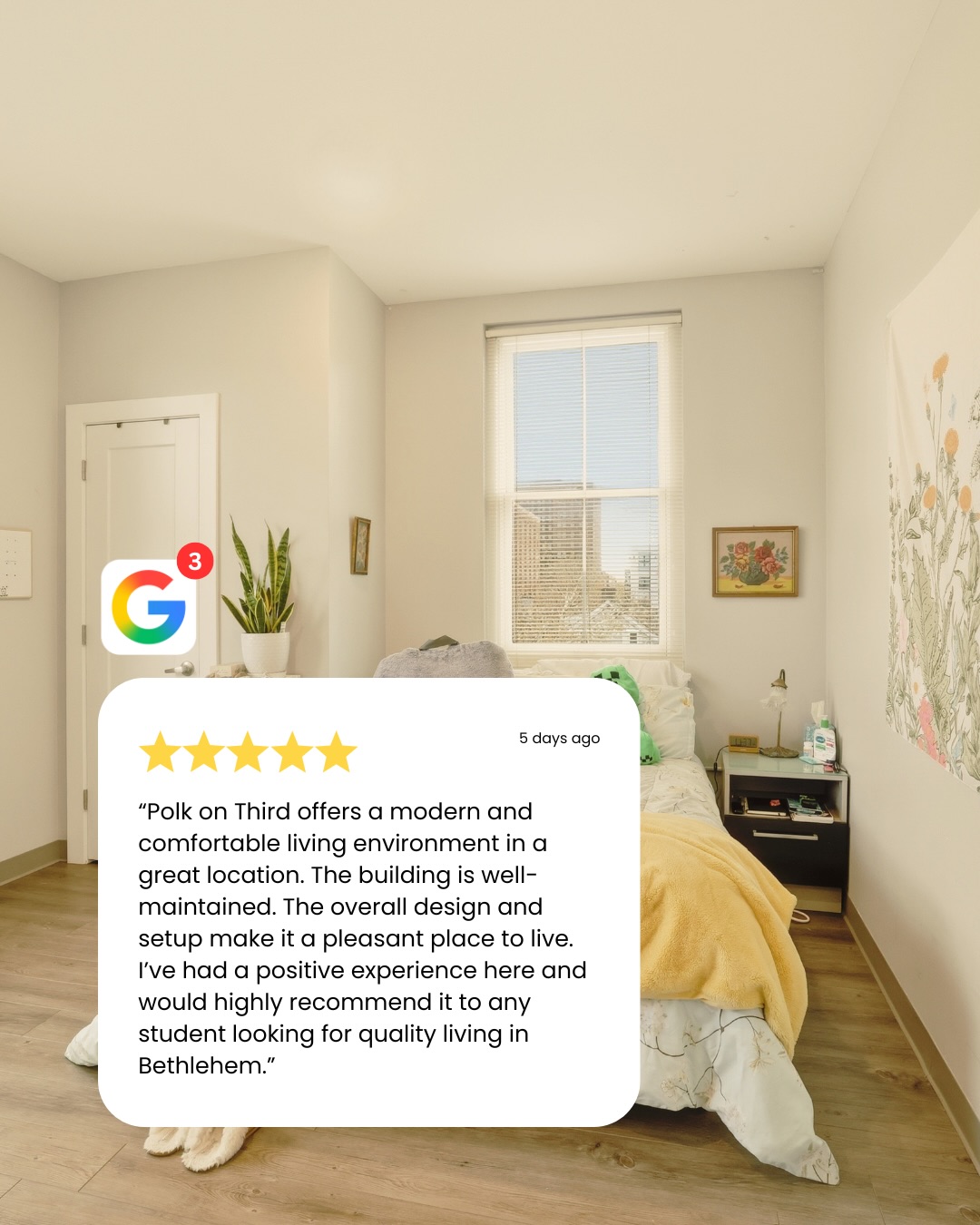 Swipe to hear what it’s like to live at Polk on Third ➡️
Thank you all for such thoughtful reviews, we love being the place you call home. 🏠✨
#CollegeTownCommunities #LiveWithin #Reviews #ThankYouResidents