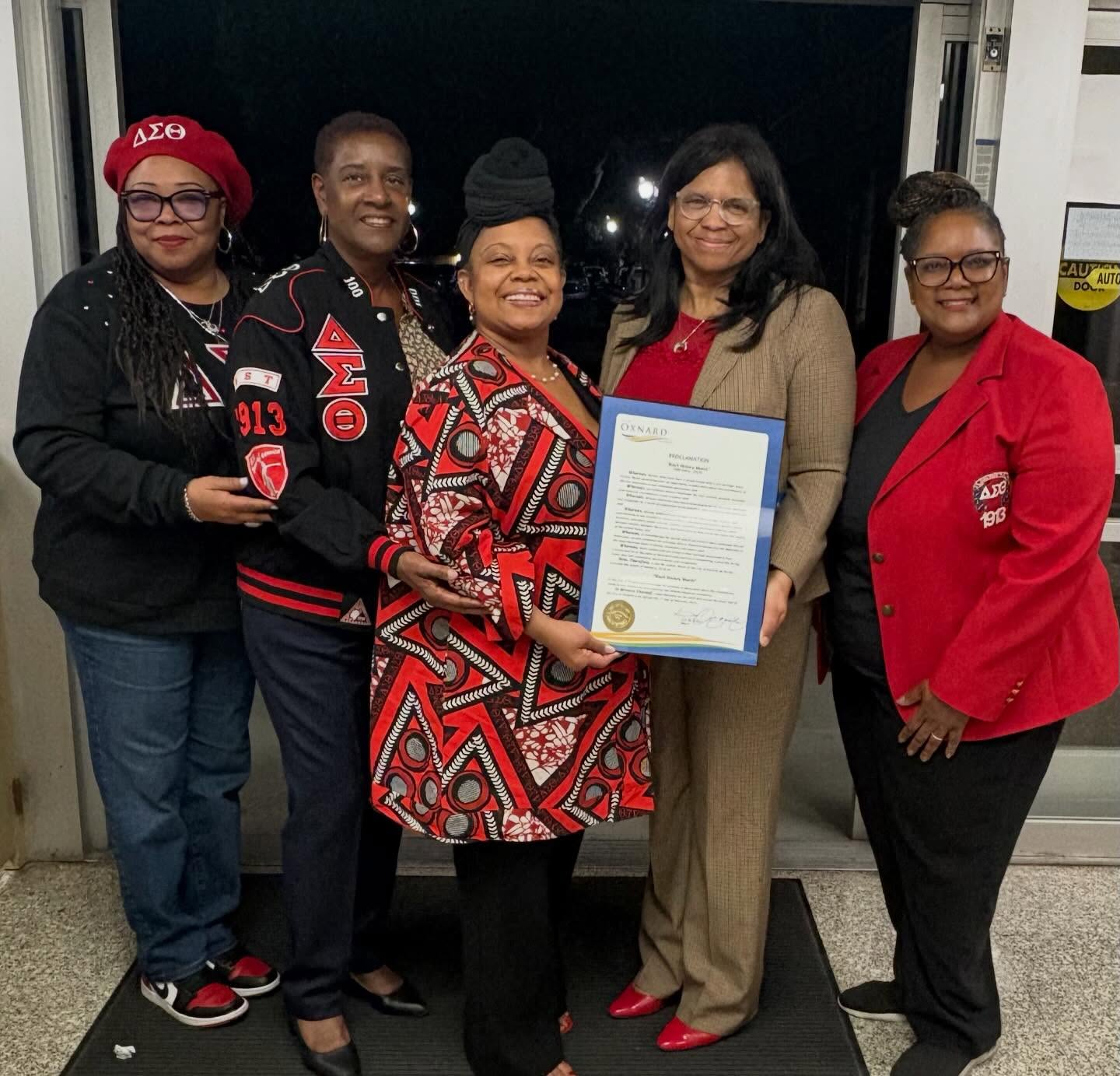 Celebrating Sisterhood Month🔺
Social Action and Sisterhood Go Hand in Hand: Ventura County Alumnae Chapter of Delta Sigma Theta Sorority, Inc. Thank you to the City of Oxnard and the Ventura County Board of Supervisors for recognizing 45+ Years of Sisterhood, Scholarship, Service, and Social Action. #dst1913 #dstsocialaction #oxnard #venturacounty #dstfarwestregion
