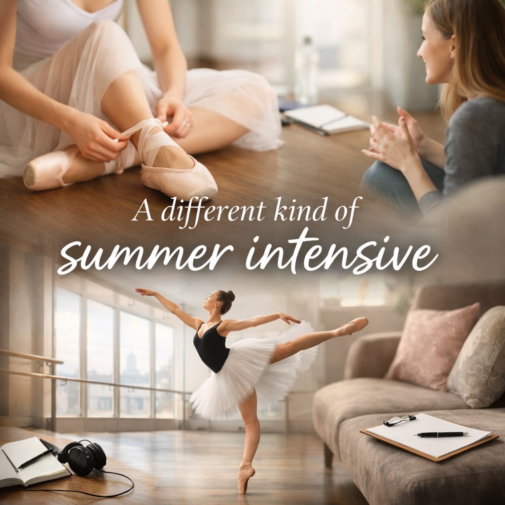 You don’t need another summer intensive.
You need the one no one talks about.
The one where you learn how to:
stop overthinking every correction
quiet the voice that tells you you’re behind
handle auditions without spiraling
and actually trust yourself again
Because the truth is—
your technique isn’t the thing holding you back anymore.
This is a different kind of summer intensive.
One focused on the mental side of performance.
For elite dancers & pre-professionals ready to:
show up with confidence
Deepen their artistry
handle pressure without shutting down
and feel like themselves again in the studio
Offering:
• Mental performance coaching
• Individual psychotherapy (for deeper work)
Limited spots this summer.
DM “SUMMER” or reach out to learn more.