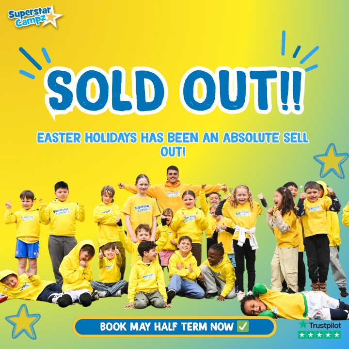 EASTER HOLIDAYS 2026 - SOLD OUT 🐣😱
💛 What a 2 weeks we have enjoyed so far.
536 spaces taken at our Purley site (Margaret Roper CPS) ✅
1 content shoot ✅
100s of happy faces from our Superstars and Super Parents ✅
We are back at May half term - you can book now for Felbridge and Purley site, via link in our bio 🙂