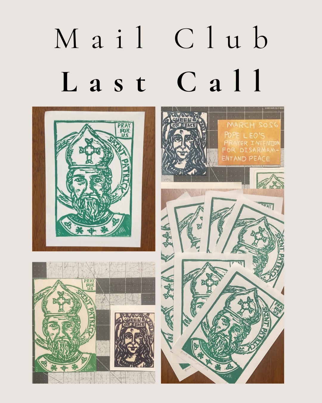 Last few days to get your St. Patrick Linocut print through my mail club on Patreon. Sign up by 3/31/26 to claim your print :)
You can sign up for this print at
patreon.com/sewfiamariedesigns
OR
Link also in bio to my patreon to join!
#linocutprint #catholic #art #fyp #mailclub