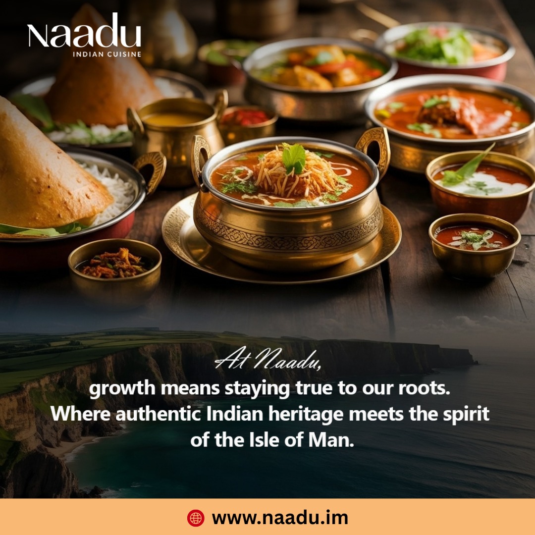 At Naadu, every step of our journey is guided by purpose. Our philosophy goes beyond adding tables it’s about creating a dining experience that honours authentic Indian flavours while embracing the freshness of the Isle of Man.
From low-fat, preservative-free recipes to locally sourced ingredients, every detail is thoughtfully planned to deliver sustainability without compromising on taste.
Experience the philosophy of Naadu: https://www.naadu.im/
#NaaduIom #IndianCuisine #SustainableDining #AuthenticFlavours #HealthyEating #IsleOfMan #FreshIngredients #CulinaryExperience #FoodWithPurpose