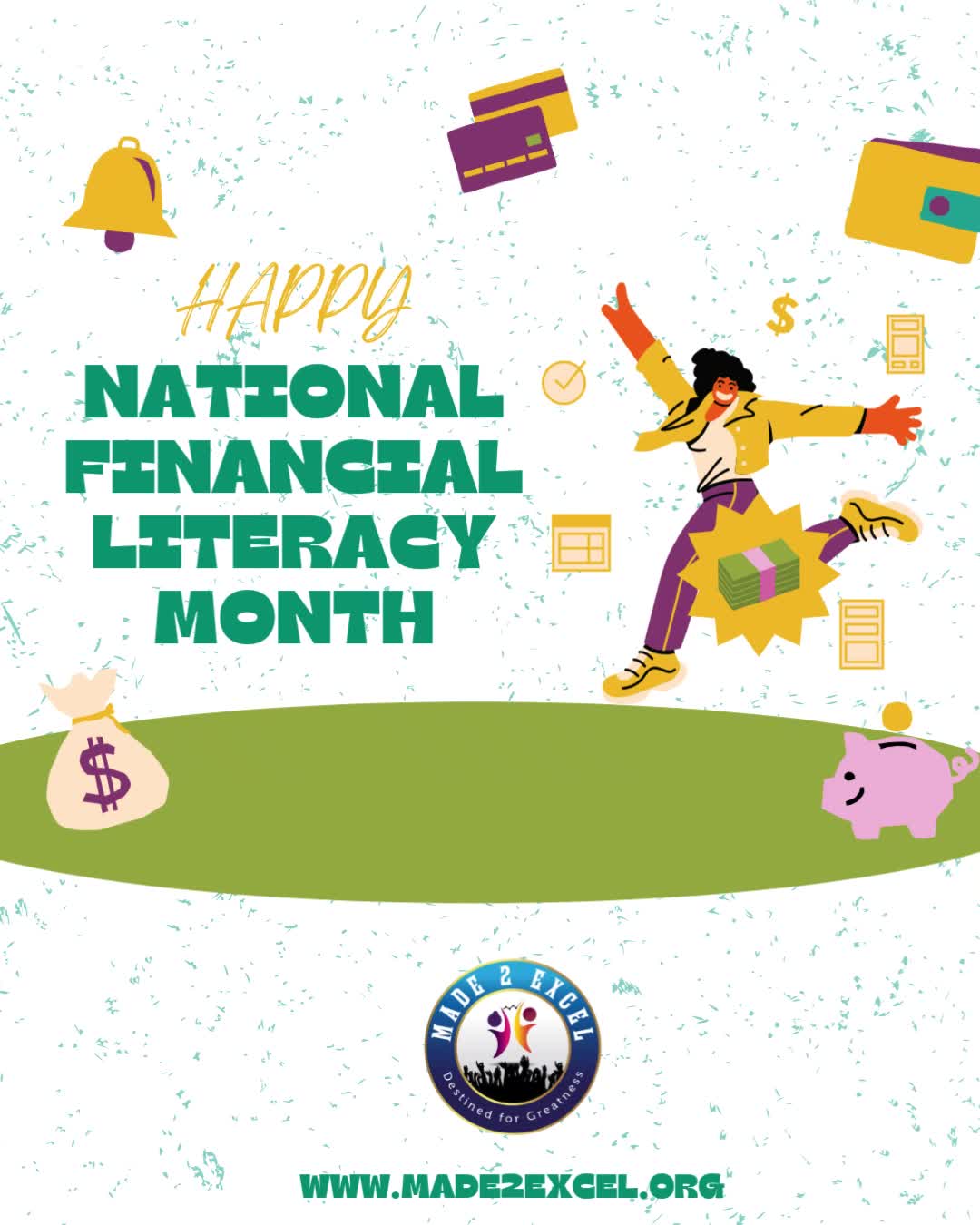 Happy National Financial Literacy Month! ššµ
Itās time to level up your money game! Learn, save, invest, and growābecause financial freedom is built one smart choice at a time. Start your journey today and turn your goals into achievements!
Follow us and empower your financial future.
#FinancialLiteracyMonth #YouthEmpowerment #FinancialEducation #MoneySmart #FutureLeaders #SmartChoices #SavingsHabits #FinancialConfidence #InvestInYourFuture #MoneySkillsForLife #MADE2ExcelChicago