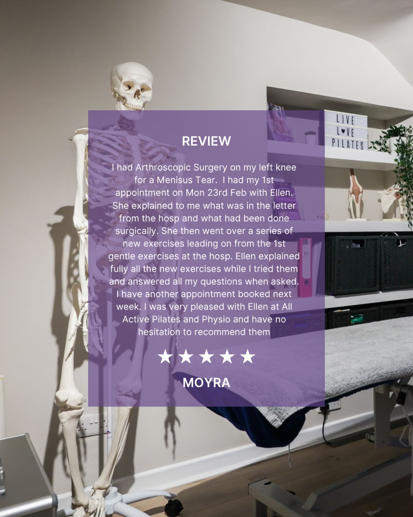 Recovery starts here…💜
#clientreview #movebetter #feelbetter #physio #lisburn