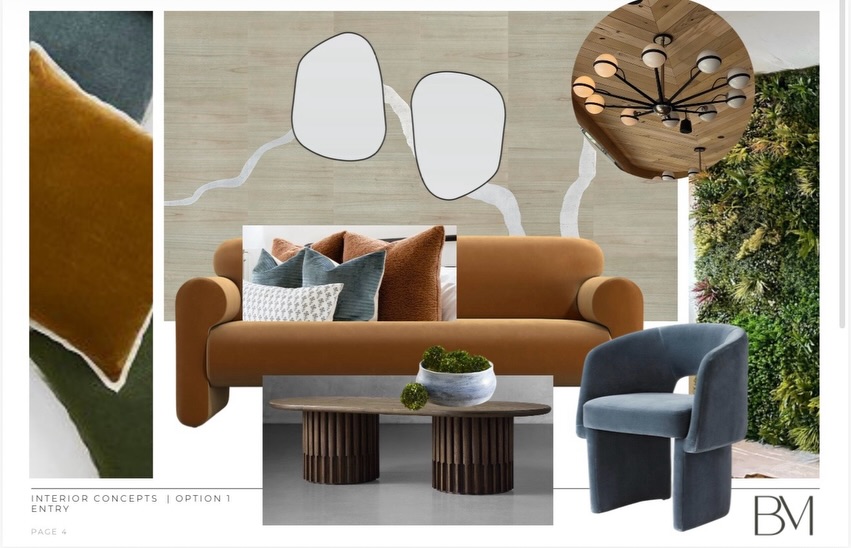Concept options for our lobby design project! The common spaces of this multi-family condo building in Southie got a total makeover!✨ #interiordesign #lobbydesign #concepts #eclecticdesign