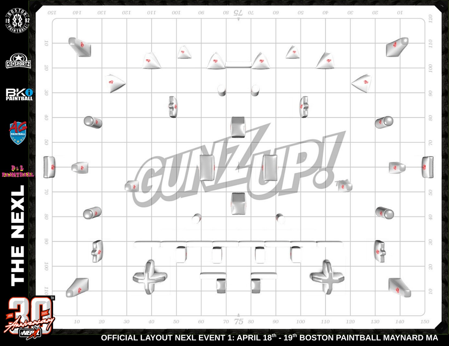 🚨 NEXL Event 1 Layout Release Time!
Inspired by the USXBL Florida layout - a proven fan favorite - this one is built for action, creativity, and big moments.
We’re fired up to see how teams break it down as we kick off THIRTY YEARS of The New England Paintball League. 🔥
Is your team registered for this event or have you franchised for the 2026 Season? Then plan your practices accordingly!
@bostonpaintball Maynard will run practice this Saturday and Next Weekend both days.
@agpaintball will have it up tomorrow night and the 2 weekends before and
@pnlpaintballbridgewater will have it up this Friday night and over the next 2 weekends.
It’s time to get the heck out of the house - and back on the field where you belong. We will meet you there 😍
#paintball #bostonpaintball #newenglandpaintball #nexl