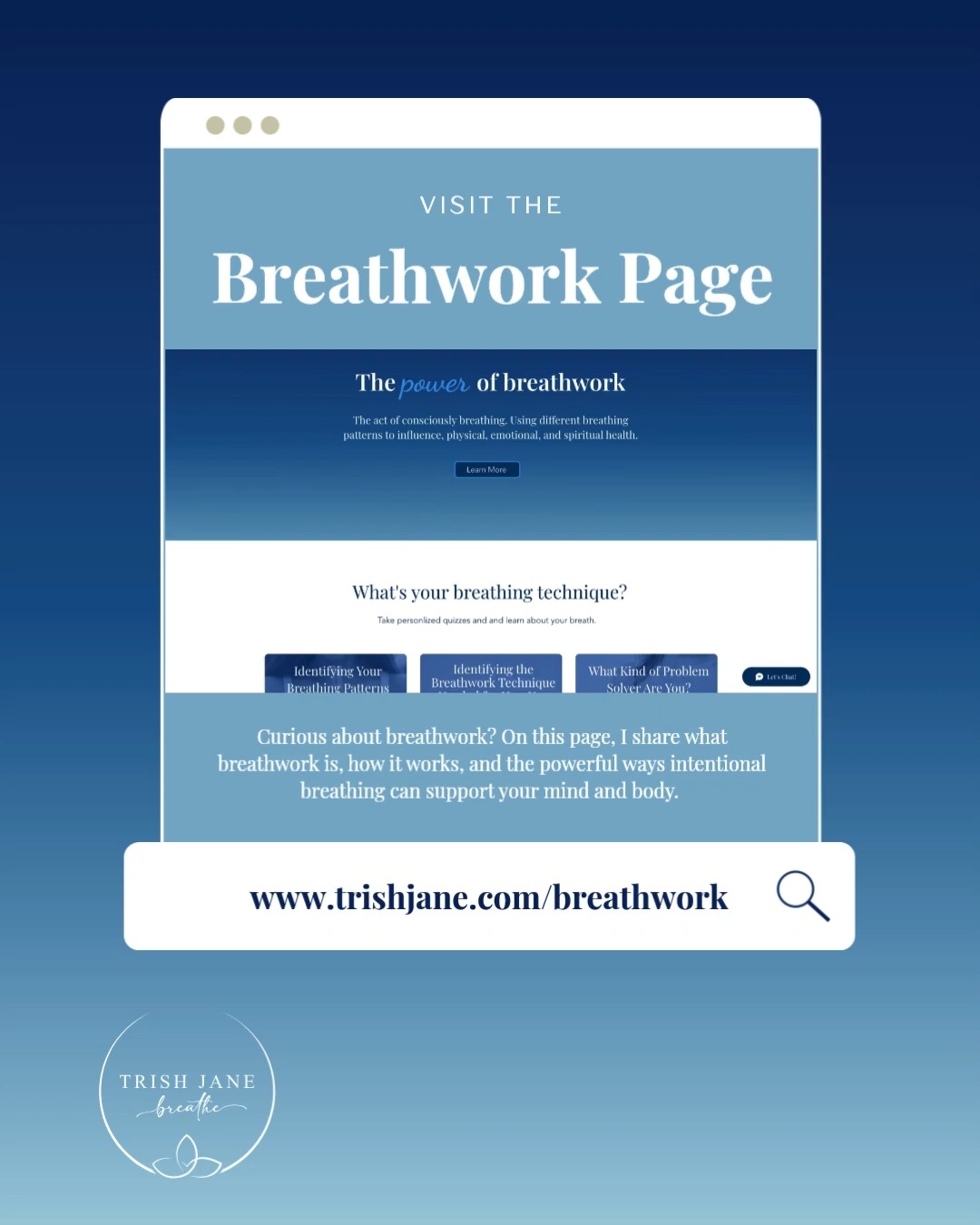 Your breath holds more power than you think.
Take a moment to pause, breathe, and reconnect with yourself. 🌬️✨
Explore the breathwork page:
https://www.trishjane.com/breathwork
#trishjane #breathwork #wellness #mindbody