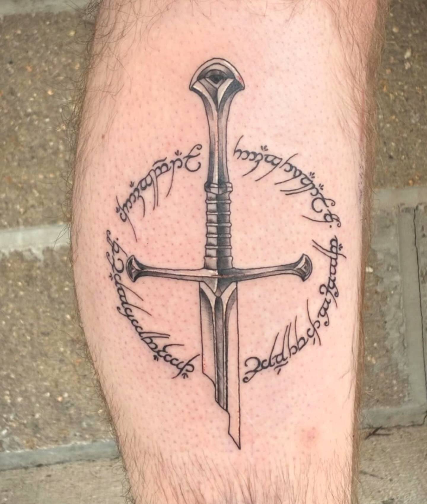 Super clean LOTR tattoo by Steph