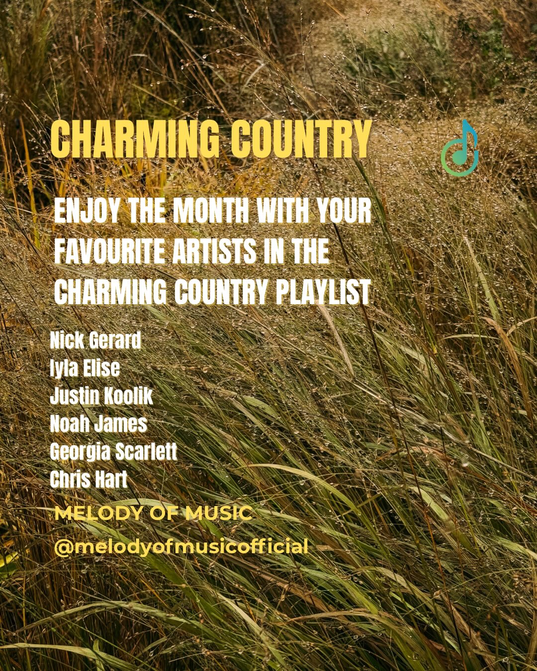 Music moves fast — so do we 🔁
The Melody of Music Charming Country updates monthly.
Lock in. Press play.
#MelodyOfMusic #CharmingCountry #PlaylistUpdate #FreshFinds #musicdiscovery