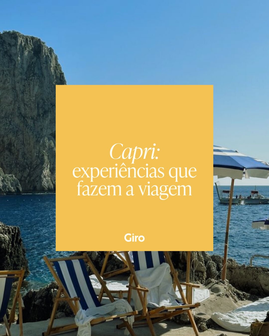 Capri é um daqueles destinos que todo mundo quer conhecer, mas nem todo mundo sabe organizar a viagem da melhor forma.
Entre beach clubs lotados, filas e roteiros genéricos, é fácil sair com a sensação de que faltou algo. E quase sempre, não é o destino que decepciona, são as escolhas. É sobre entender o timing, selecionar melhor os lugares e encontrar o ritmo ideal. É aí que a experiência muda completamente 🍋🏖️
Se quiser viver a Costa Amalfitana com esse olhar, a Giro desenha o seu roteiro!
#veraonaeuropa #capri #costaamalfitana