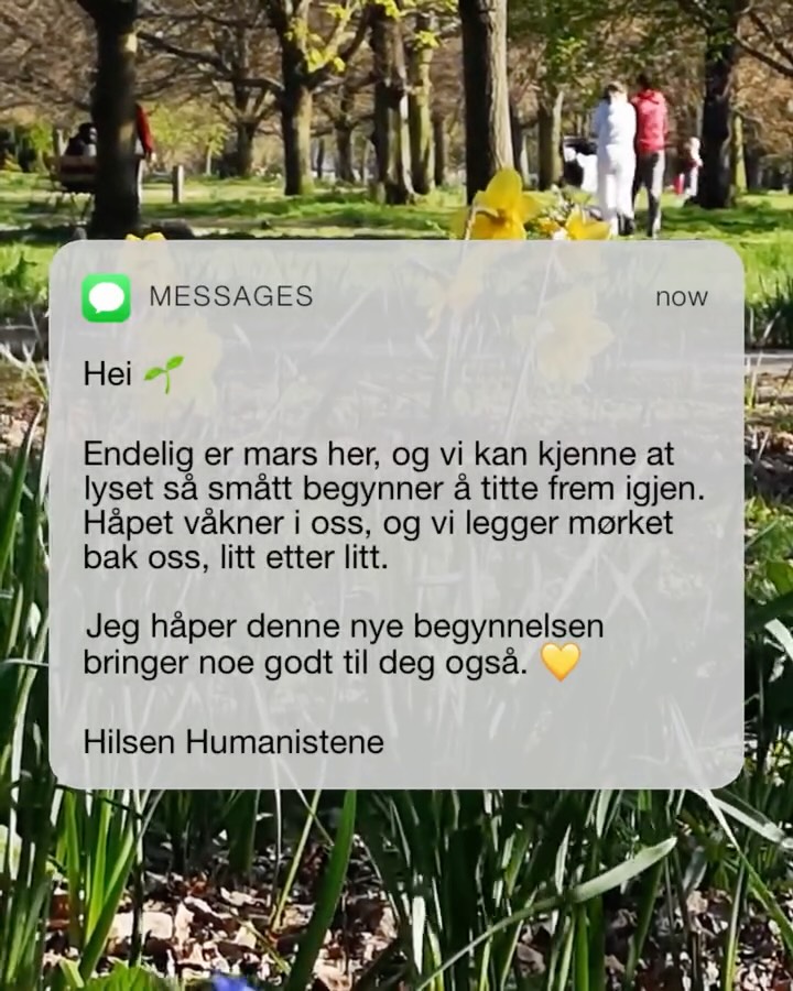En liten vårhilsen #tekstmelding
